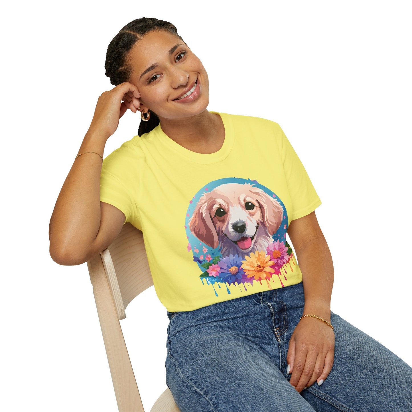 Unisex Dog Shirt Animal Tee Gildan Softstyle 64000 100 Percent Cotton
