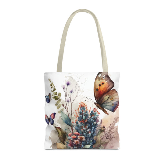 Canvas Bag with Butterfly Prints