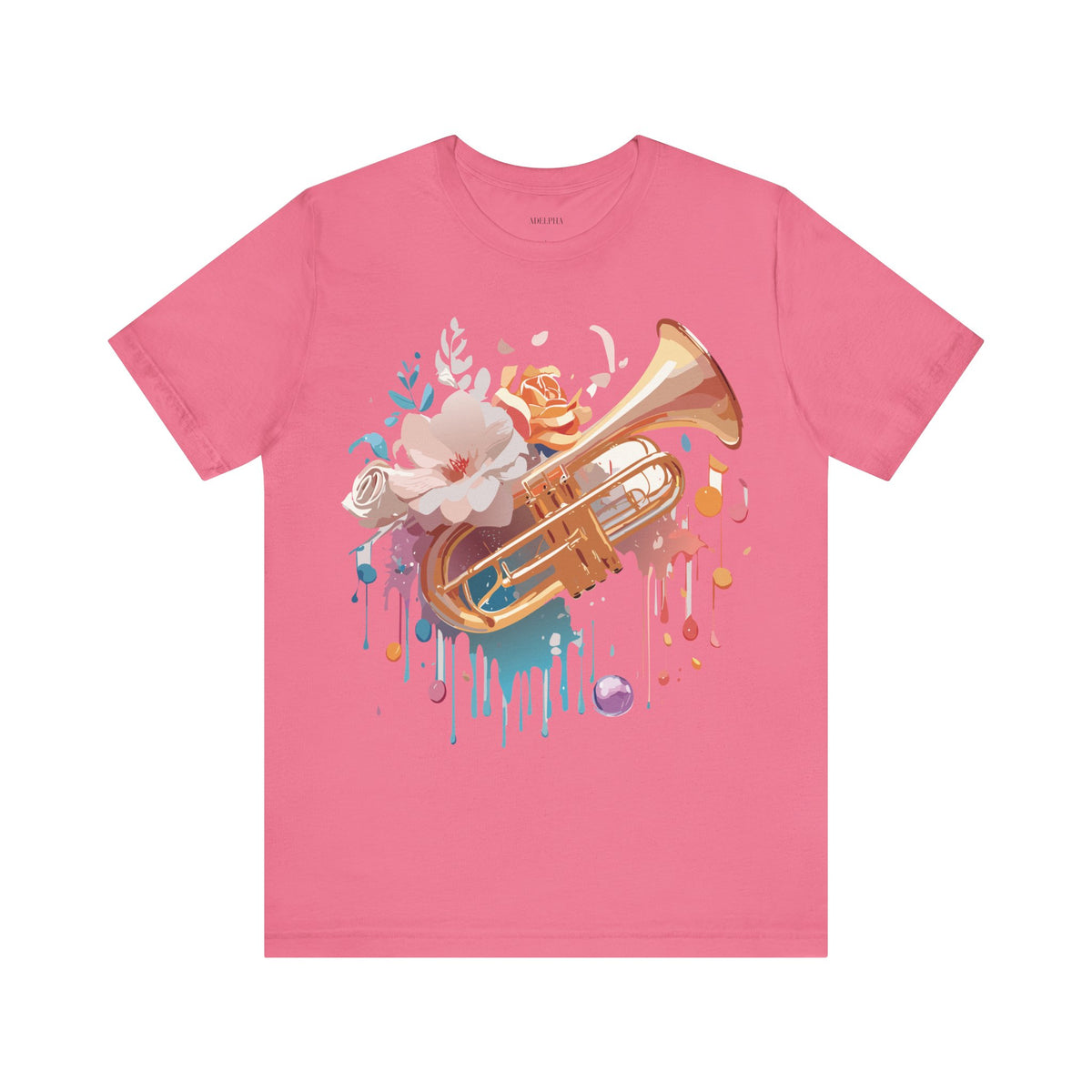 Music Graphic Unisex Cotton Bella+Canvas Tee with Art Design m147