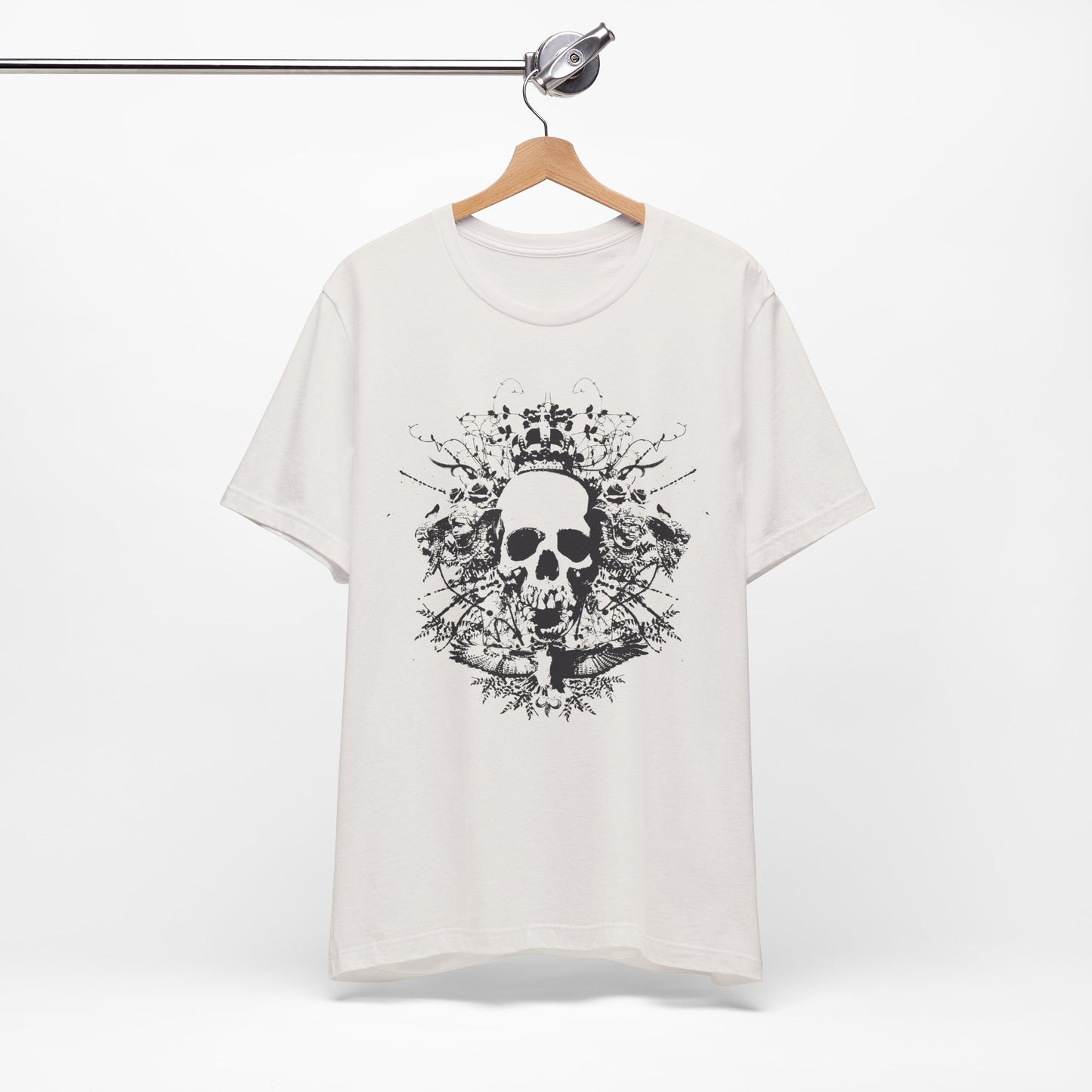 Dark Skull Graphic Design Tee, Skull Shirt, Vintage Tees, Art Design T-Shirt, Vintage Graphic Tee, Art Shirts with Skulls