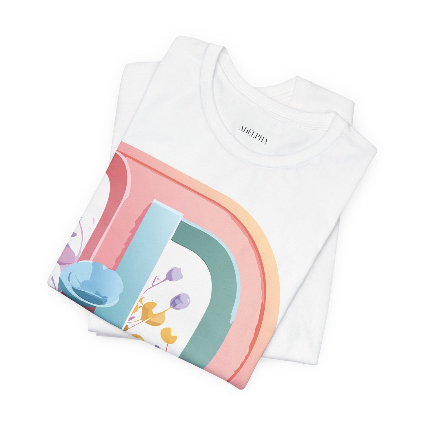 Adelpha Letter D Shirt Unisex Graphic Tee Short Sleeve Vintage Inspired Art Design