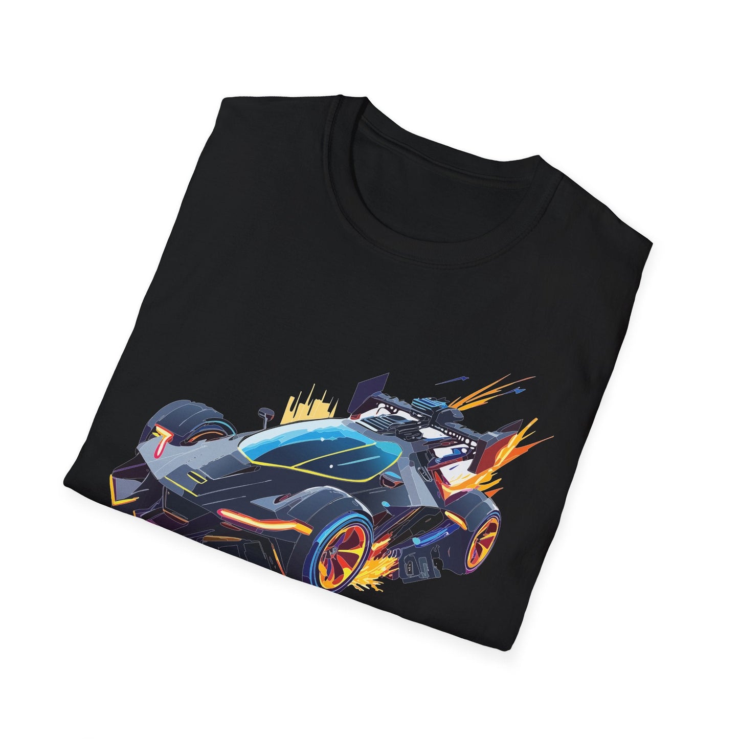 Unisex Car T Shirt With Cars Design Hot Wheels Graphic Tee Gildan Softstyle 64000