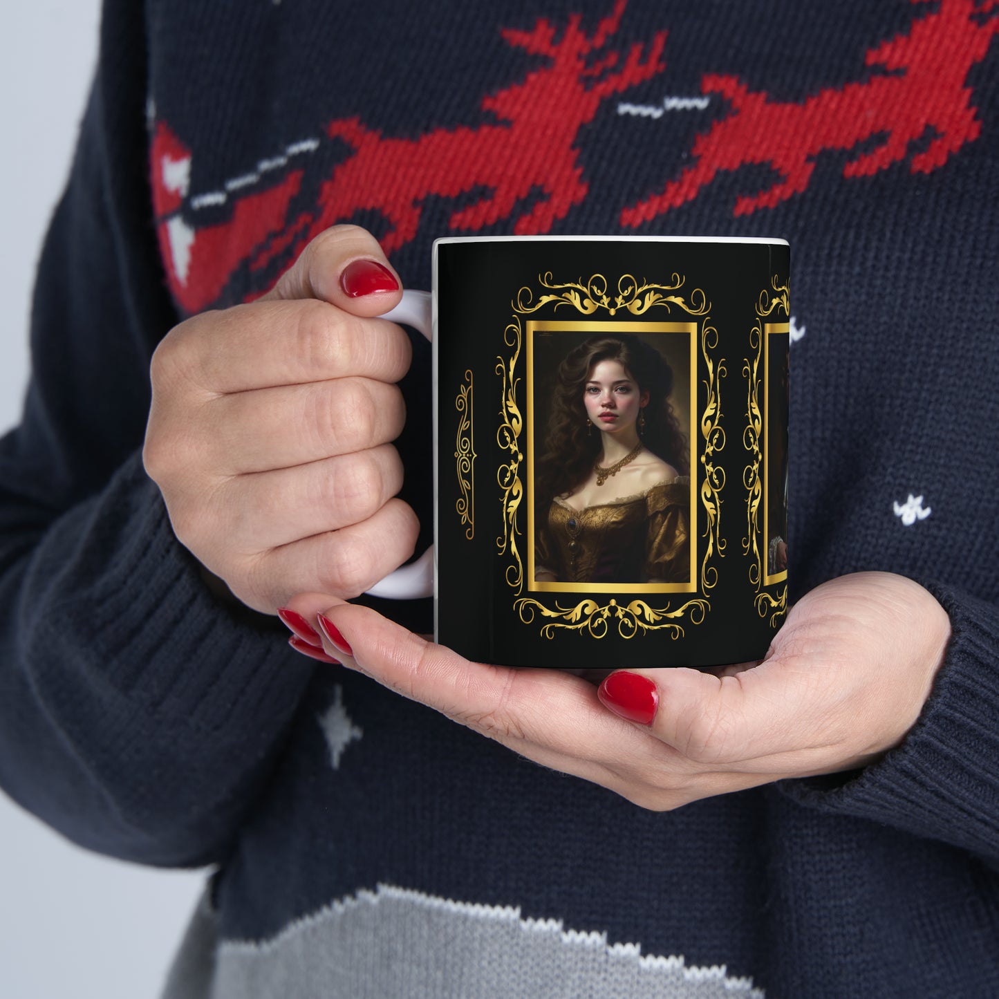 Coffee & Tea Mug with Antique Portraits