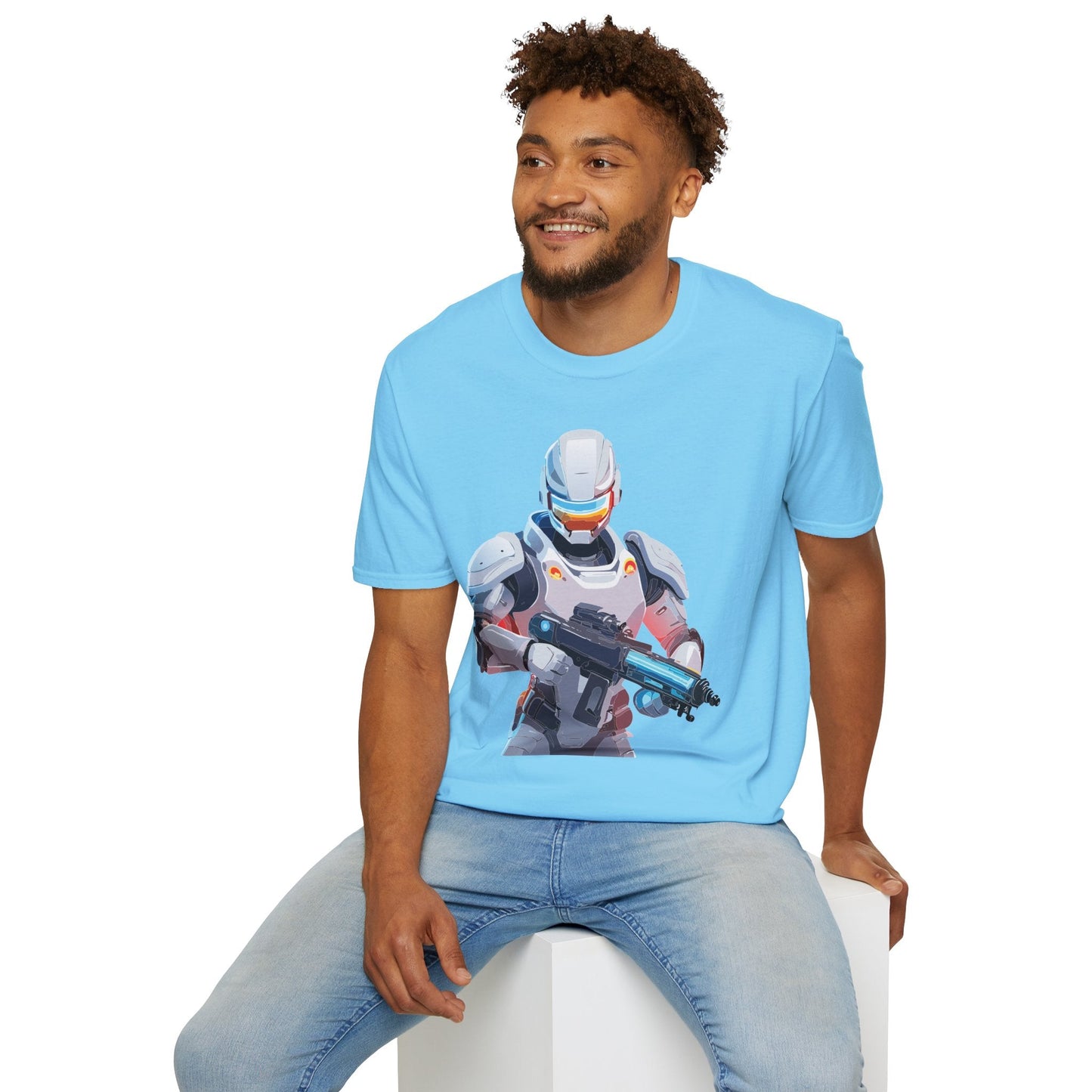 Robocop Themed Unisex Softstyle T Shirt With Robocop Art Design Cotton Tee Premium Comfort
