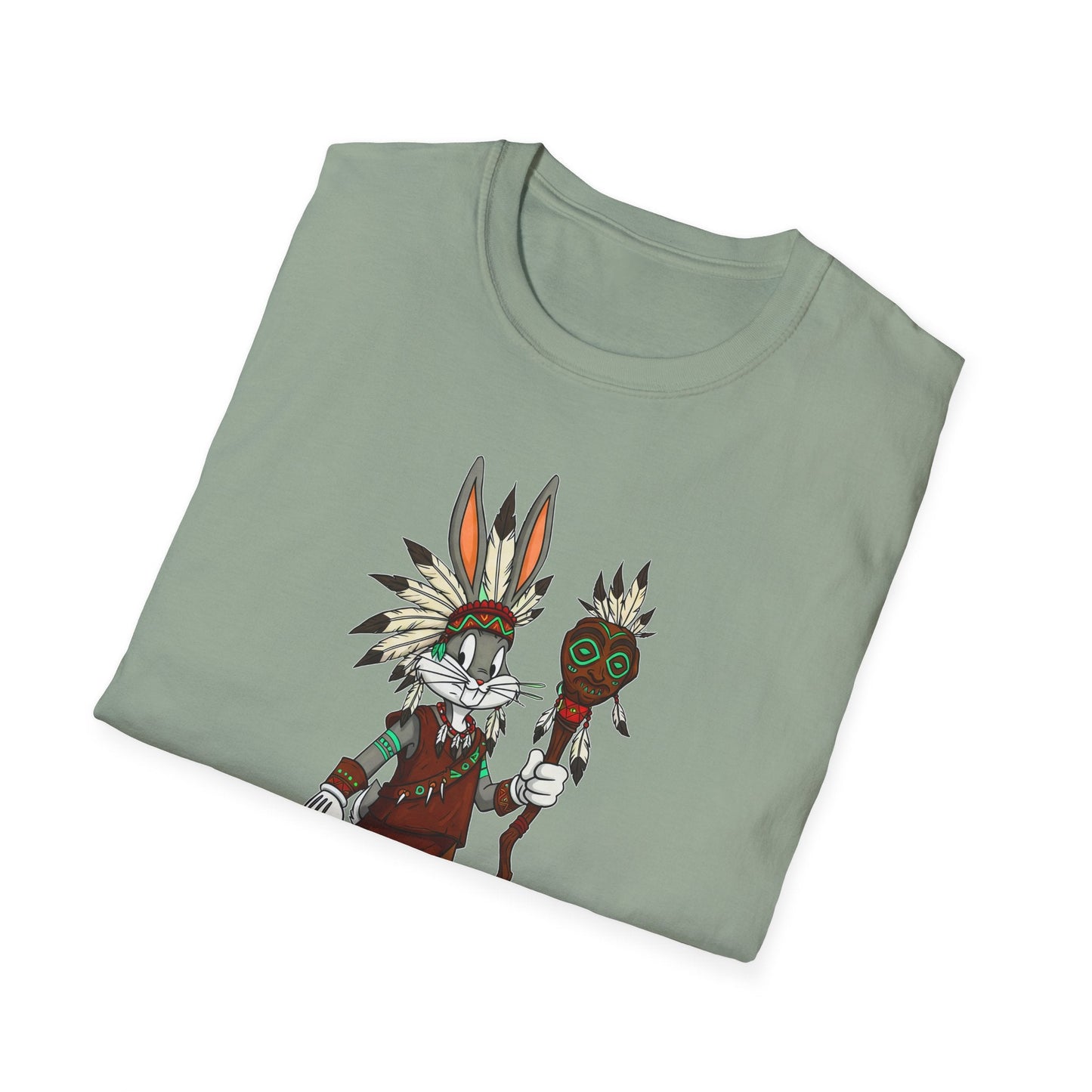 Cartoon Bunny Graphic Unisex Cotton Animal Animation Artwork Design Tee 44