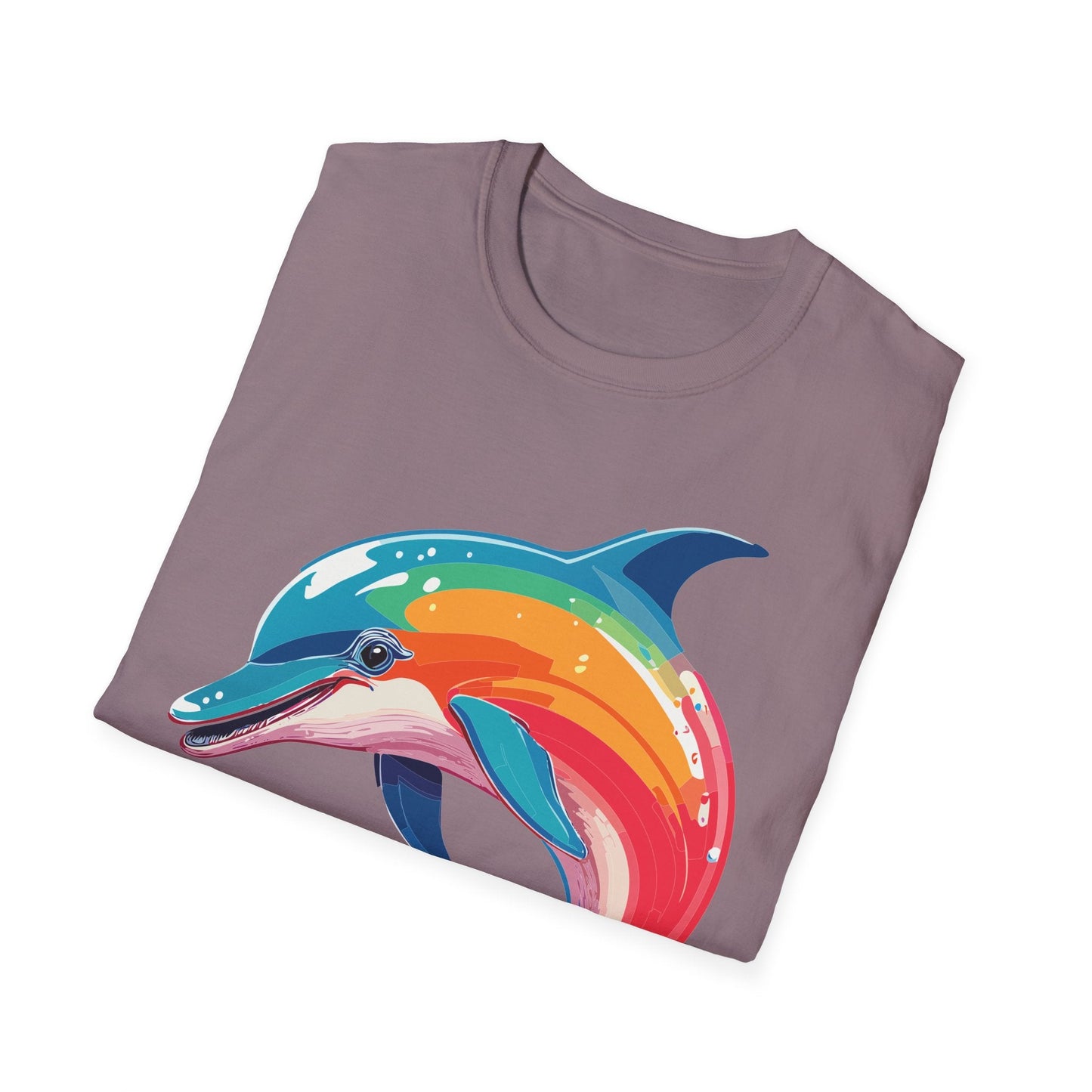 Dolphin Shirt For Unisex 100 Percent Ring Spun Cotton Gildan Softstyle 64000 Short Sleeve Tee