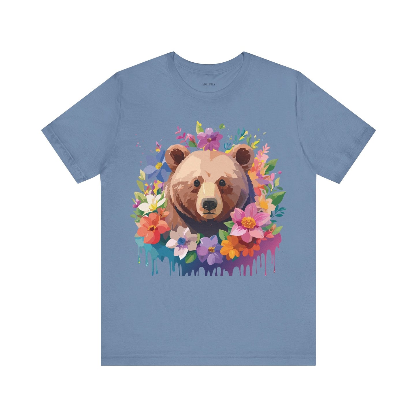 Bear Graphic Tee Adelpha Unisex Vintage Inspired Short Sleeve Shirt