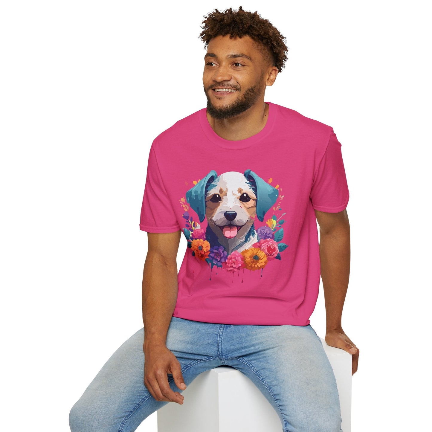 Dog Shirt Unisex Animal Tee Softstyle 64000 Gildan RingSpun Cotton