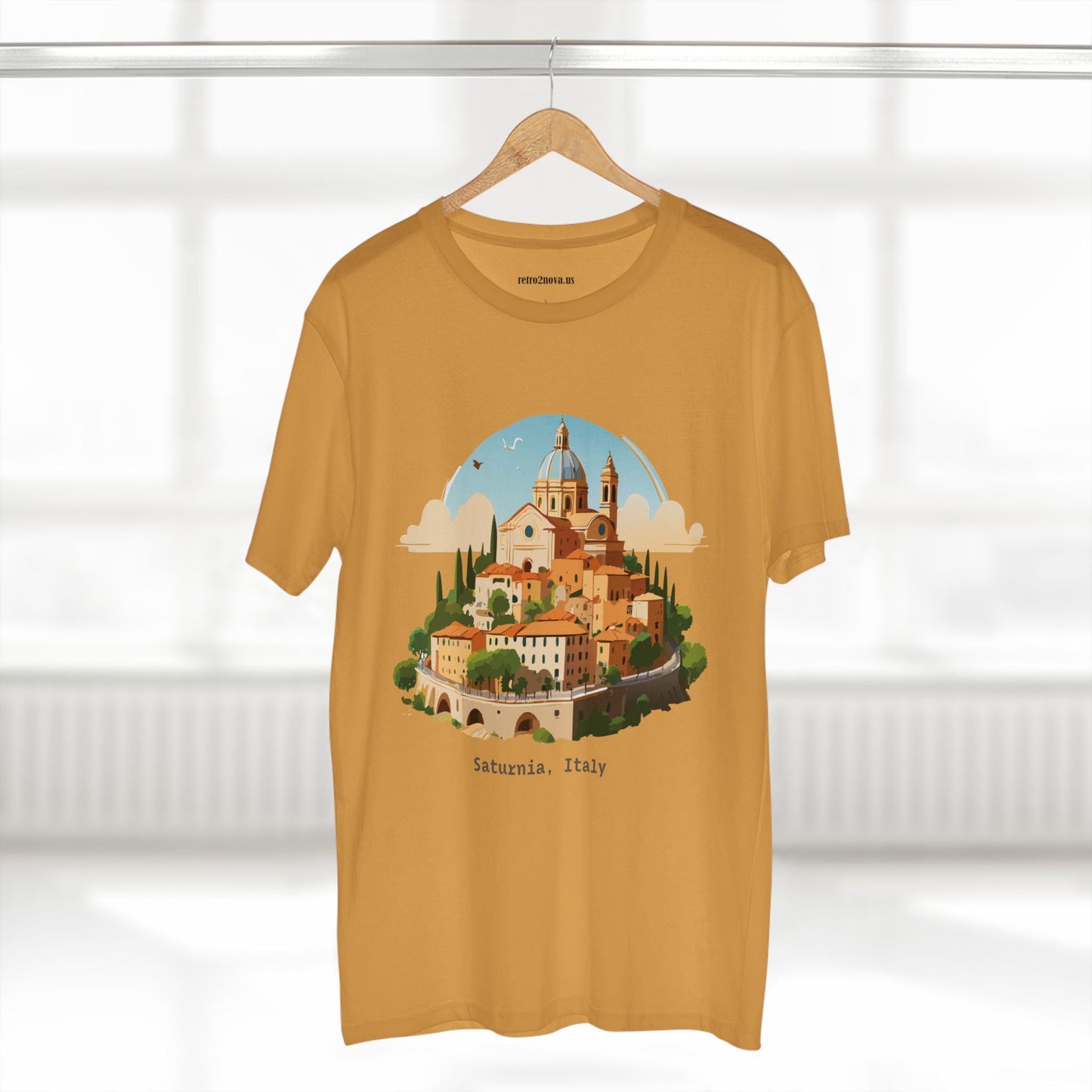 Italy Travel Shirt Unisex Premium Cotton Art Tee By Retro2Nova TT64 For Everyday Comfort