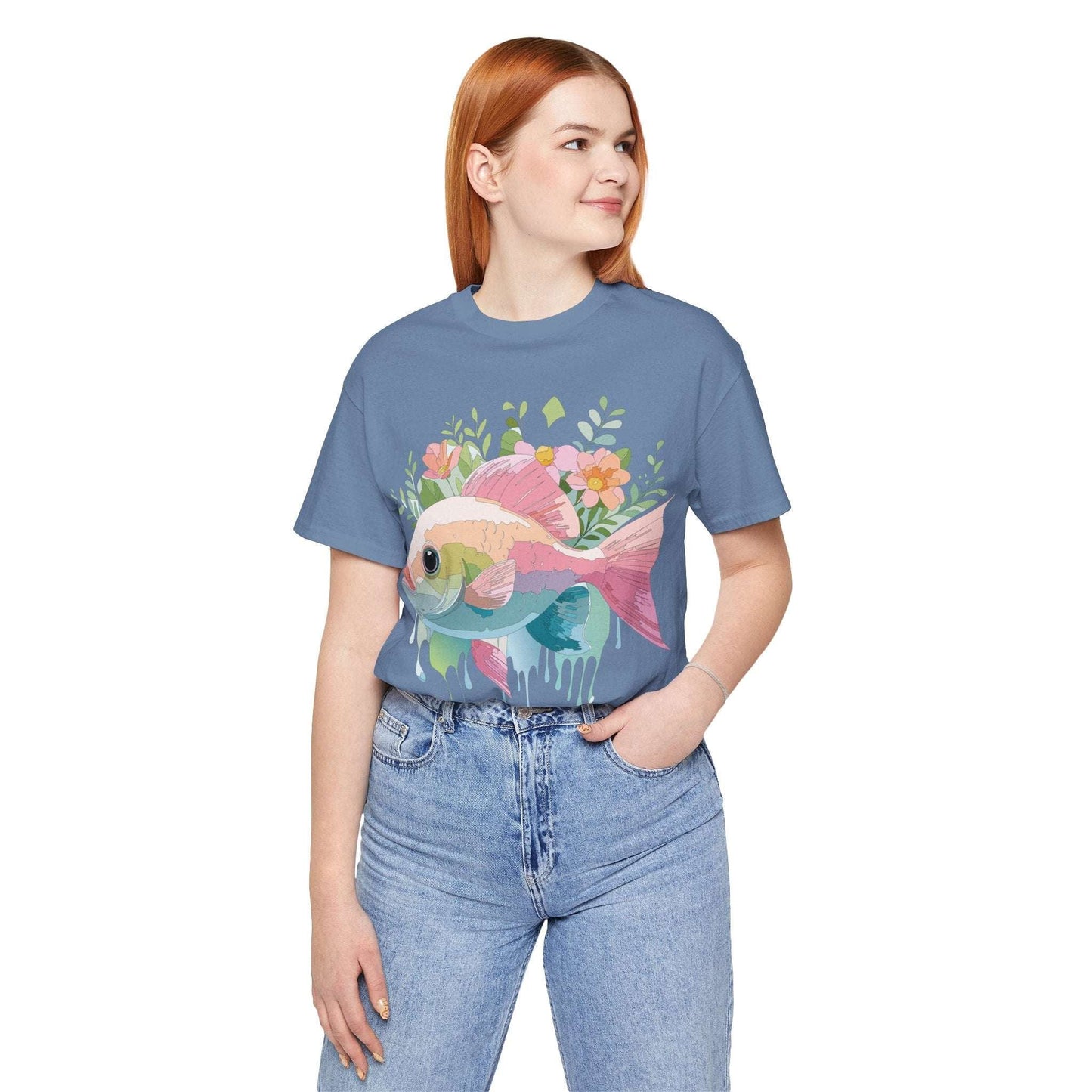 Fish Shirt Graphic Tee Unisex Adelpha Art Design Vintage Inspired Artwork for Everyday Wear