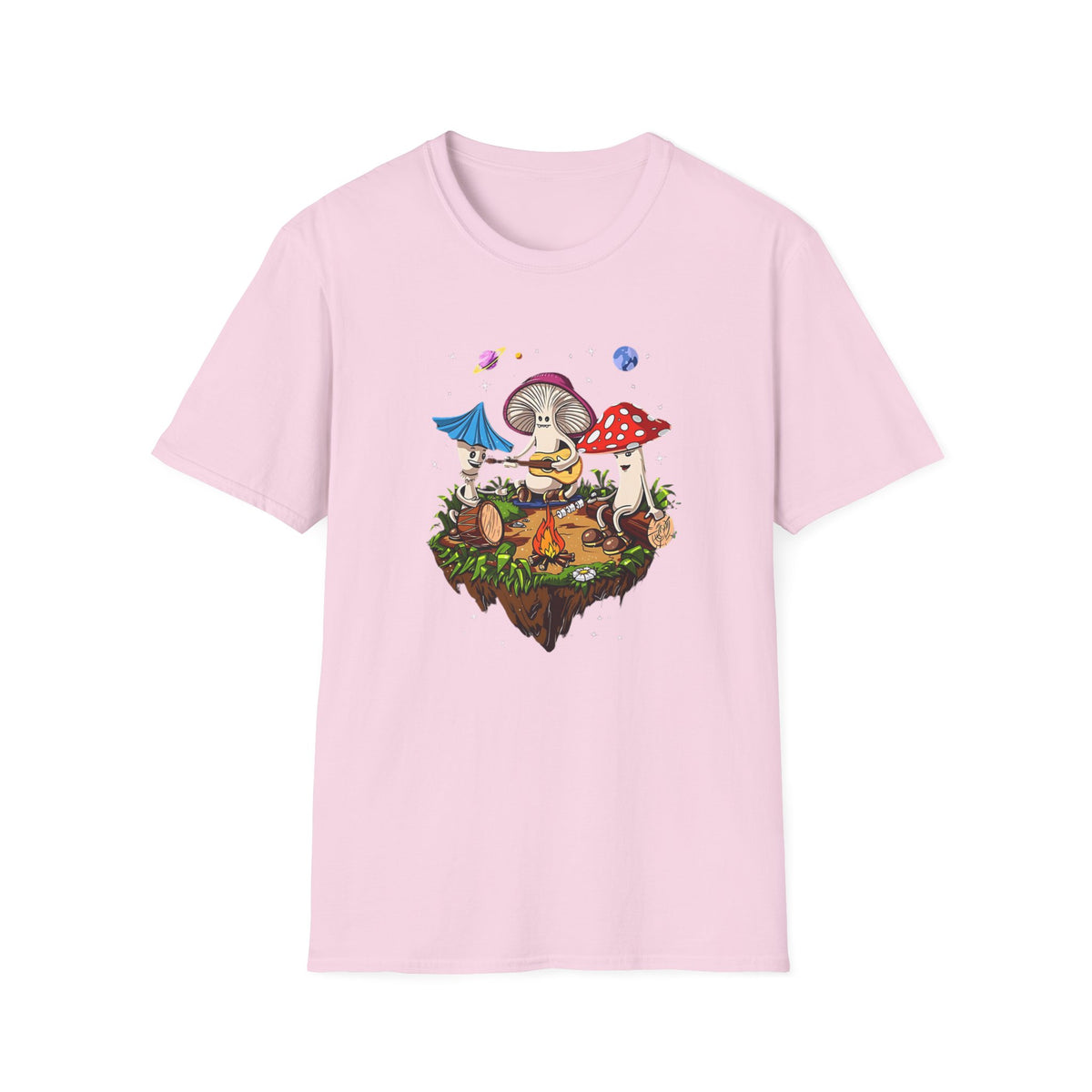 Funny Mashroom Cartoon  Graphic Tee Gildan Unisex 100 Cotton Tee Shirt c12