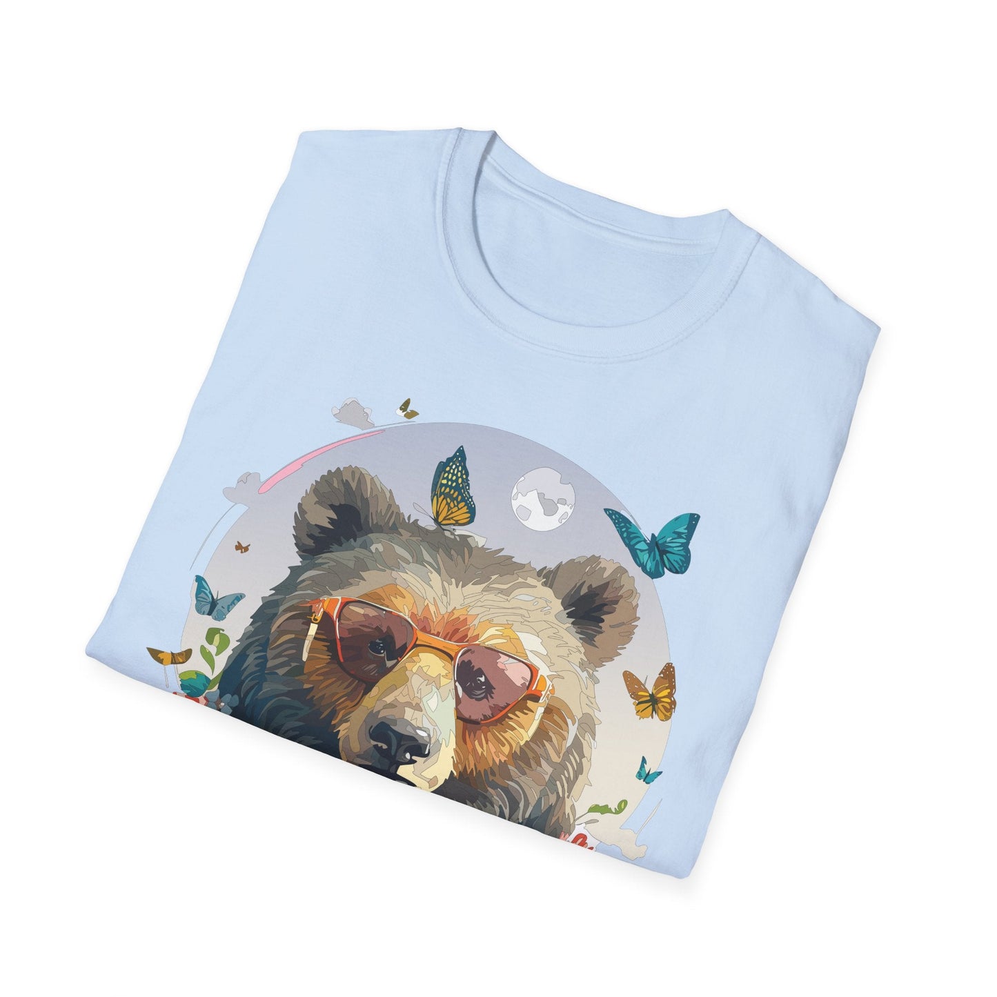 Bear T Shirt Unisex Softstyle Tee 100 Percent Ring Spun Cotton Gildan 64000 Comfortable Wear