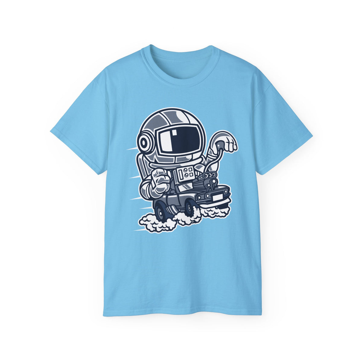 Astronaut Cartoon Graphic Tee Unisex 100 Cotton Gildan T-Shirt 4