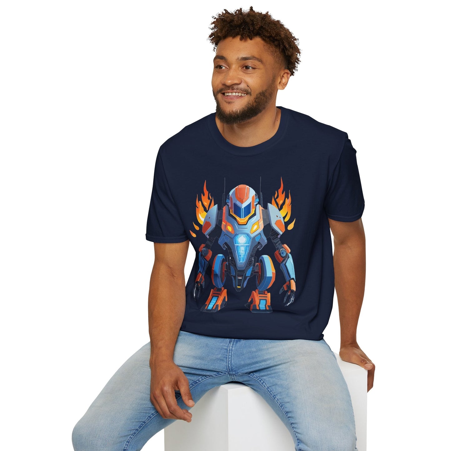 Cyborg Tee Unisex Robot Shirt Terminator Shirt Art Design Gildan Softstyle 64000 Cotton Tee