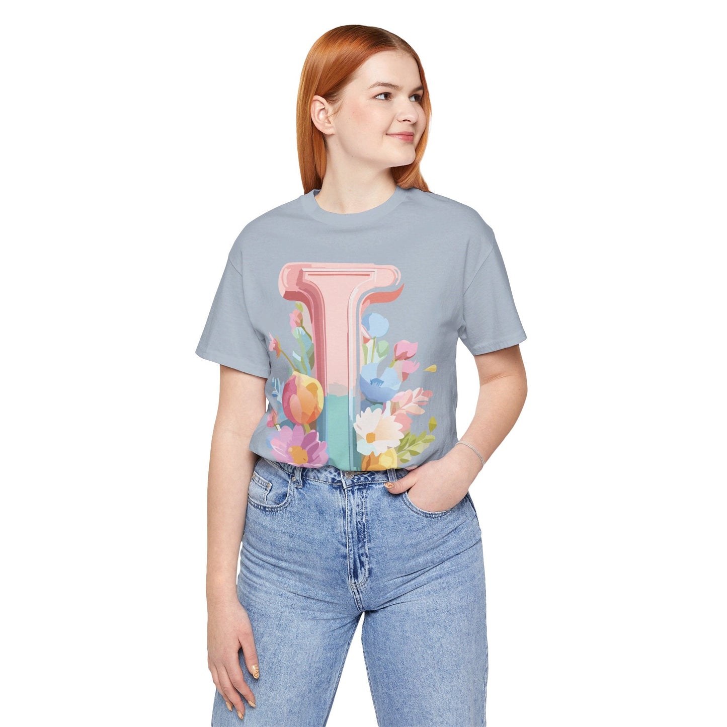 Letter I Shirt Unisex Graphic Tee Adelpha Premium Soft Cotton Vintage Inspired Artwork