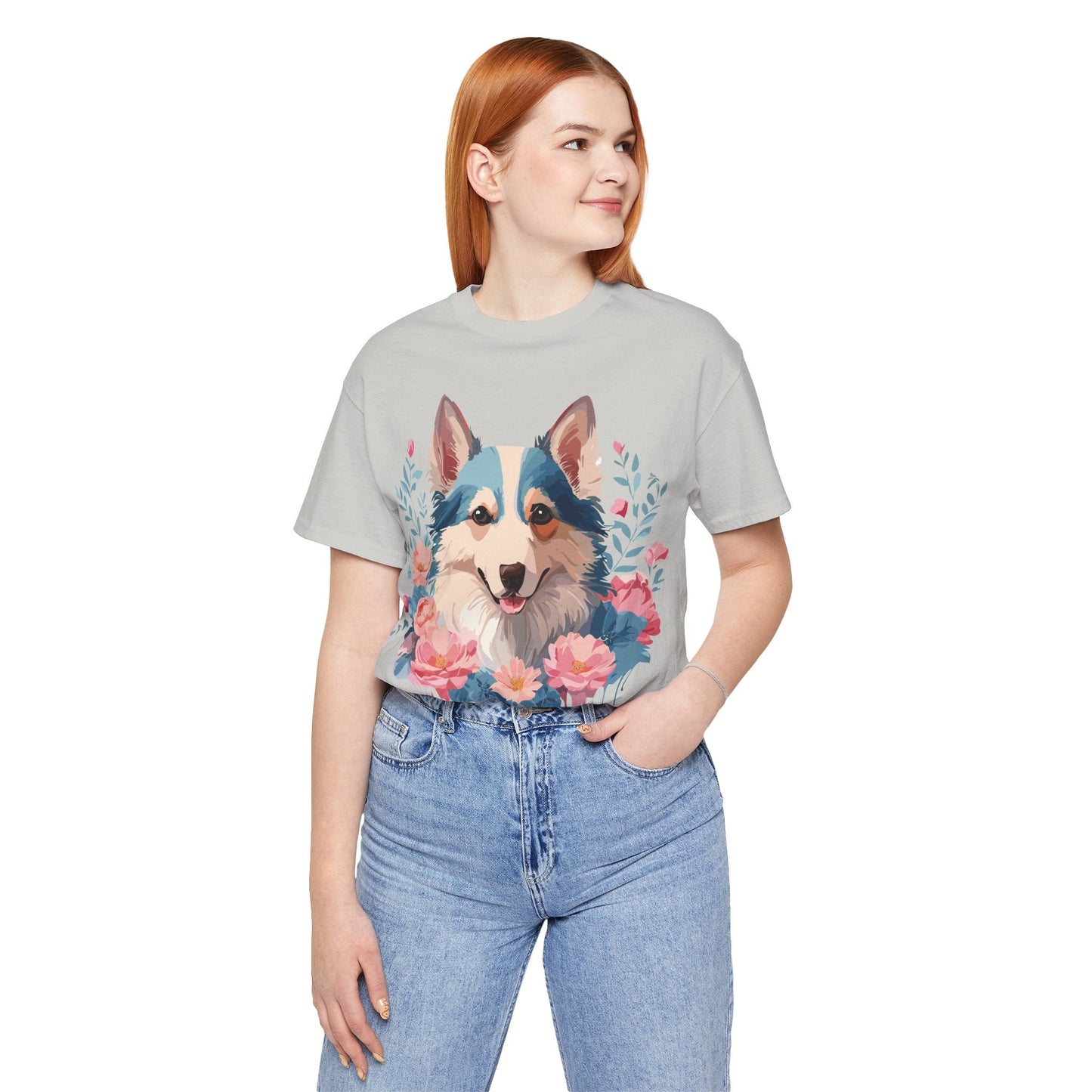 Unisex Graphic Dog Shirt Vintage Inspired Tee Art Design By Adelpha Premium Short Sleeve