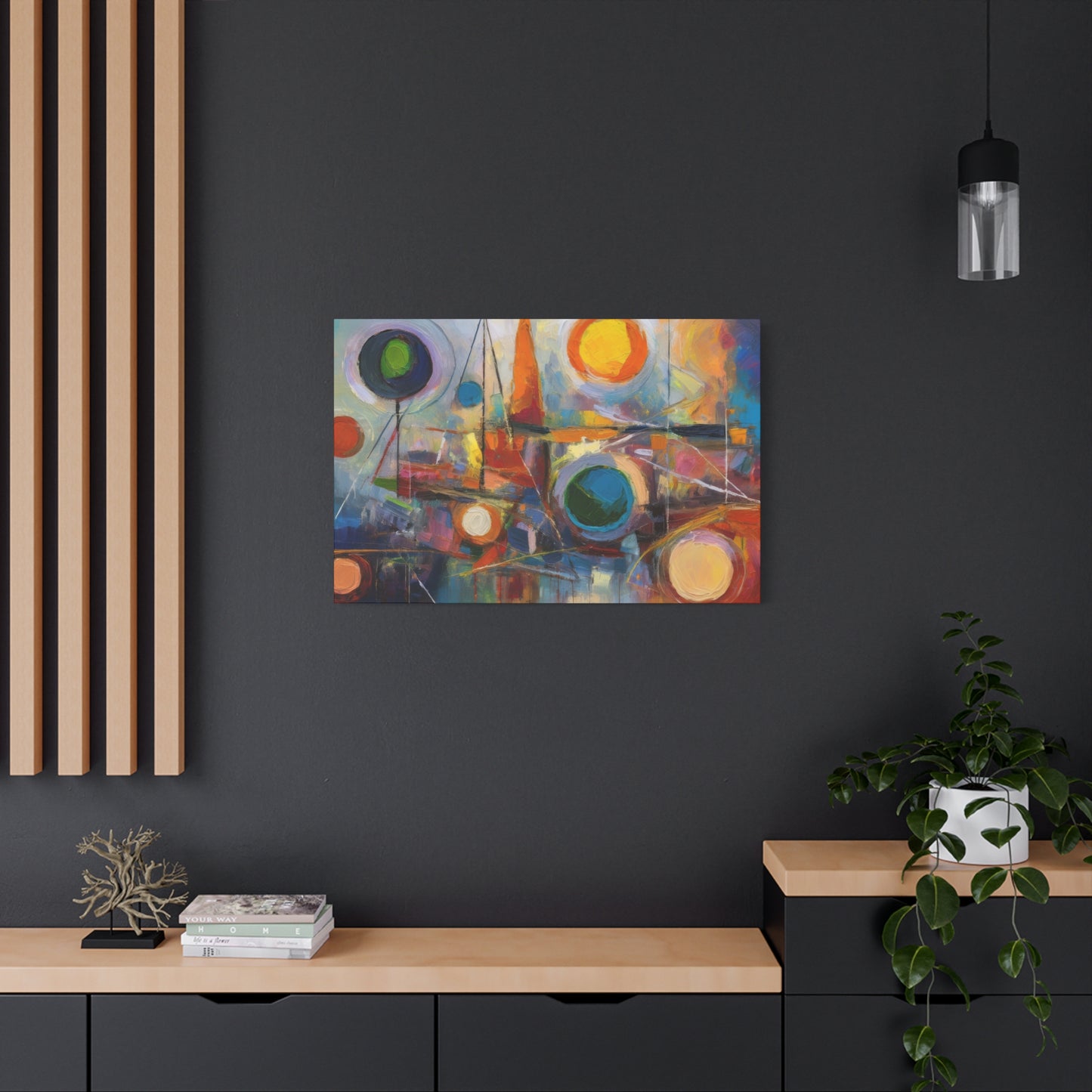 Abstract Oil Painting Print Canvas 24x16, 30x20, 36x24, 48x32, 60x40 Bright Latex Inks, Pine-Wood Inner Frame ABH-74