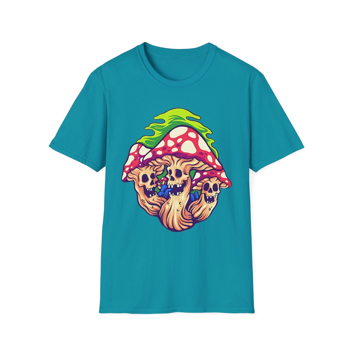 Mashroom Tee Shirt Unisex Softstyle Gildan 64000 Cotton With Funny Mashroom Design