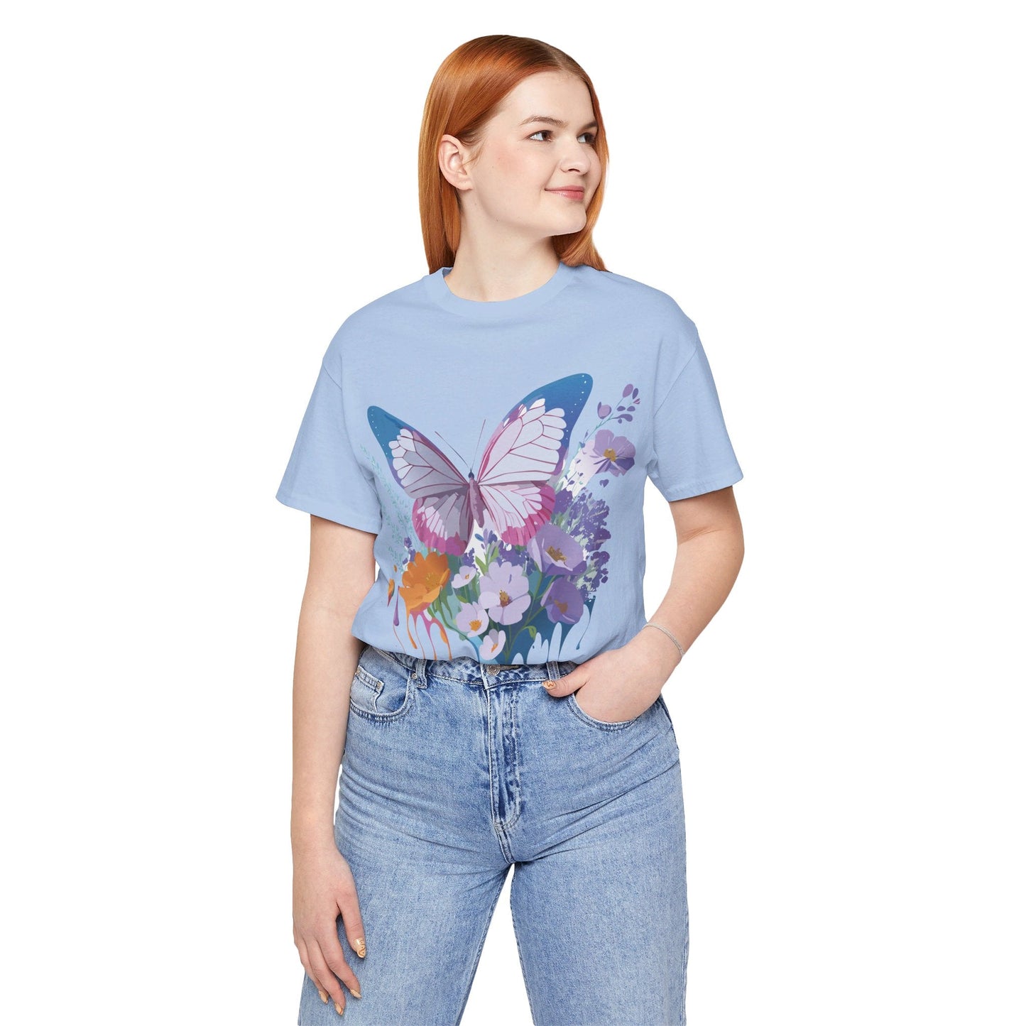 Unisex Butterfly Graphic Tee Adelpha Art Design Vintage Inspired Jersey Tee
