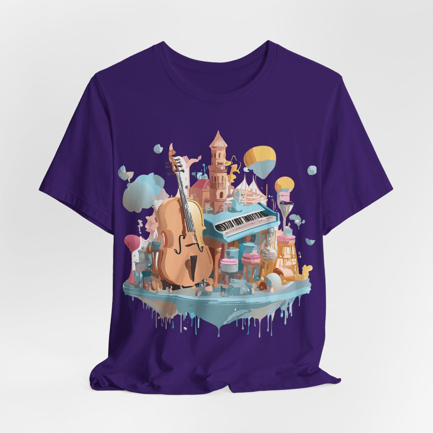Music Graphic Tee Unisex Vintage Art Design By Adelpha Premium Short Sleeve T Shirt
