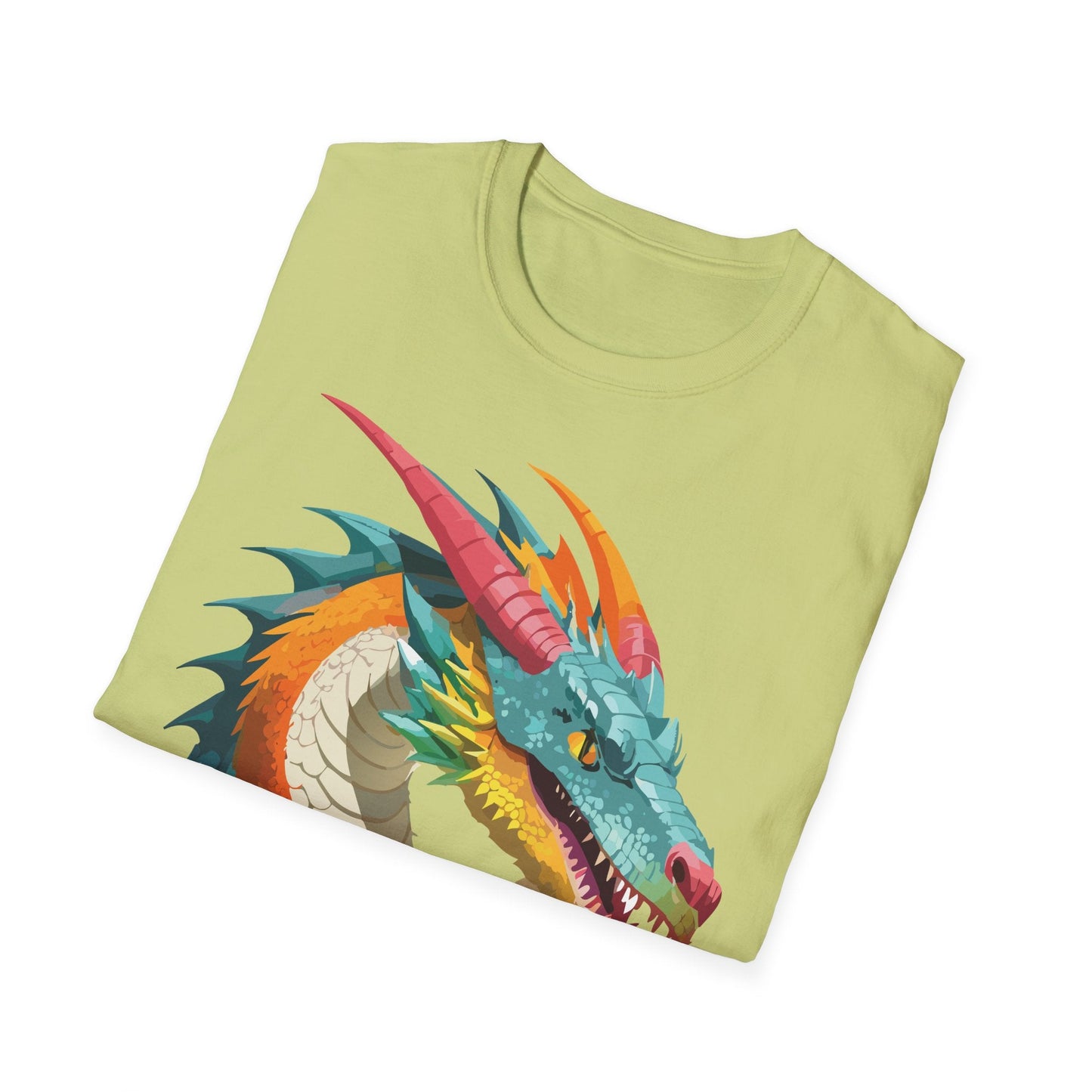 Dragon Graphic Unisex Cotton Softstyle Art Design Tee With Animals 1