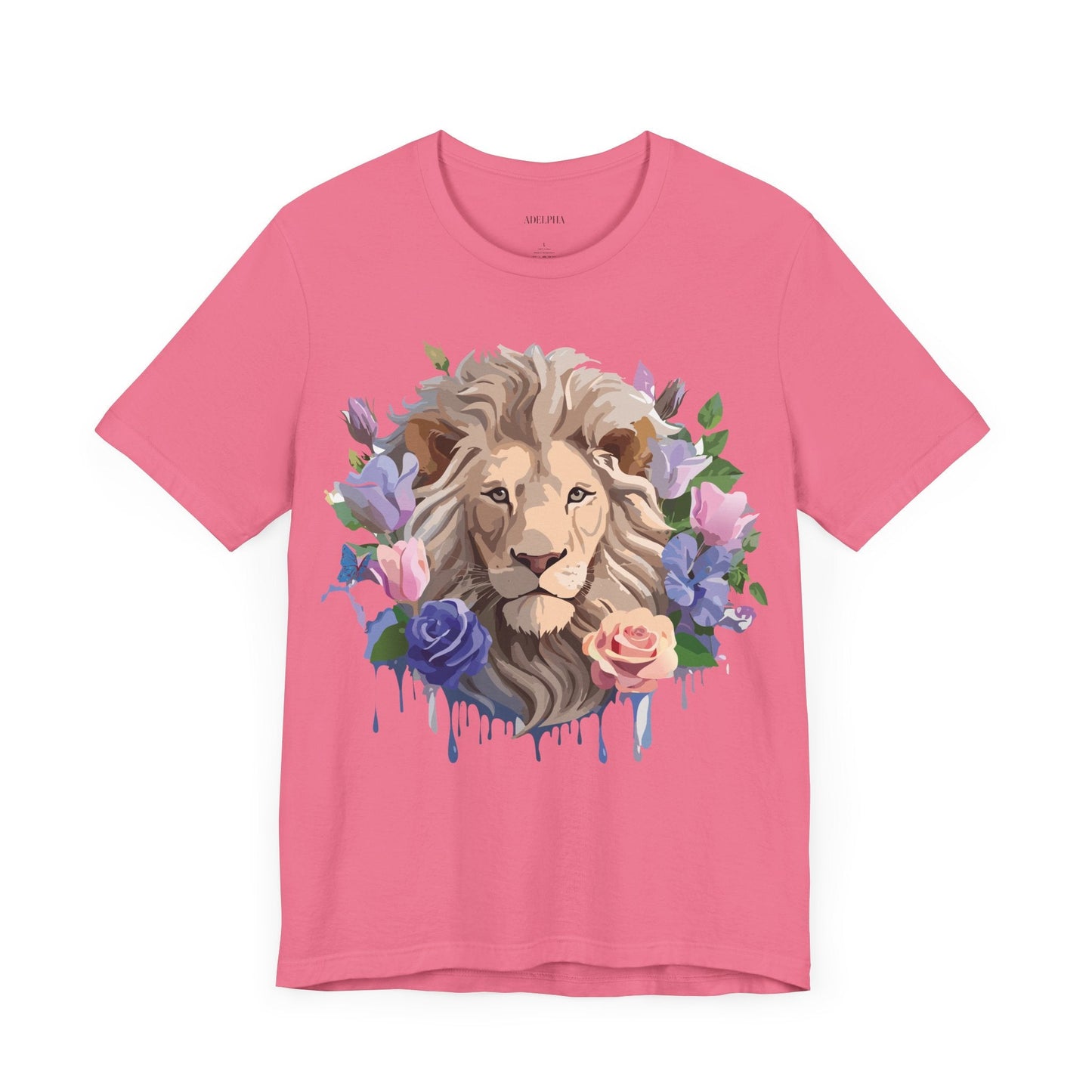 Lion Graphic Unisex 100 Cotton Vintage Animal Artwork Tee 4