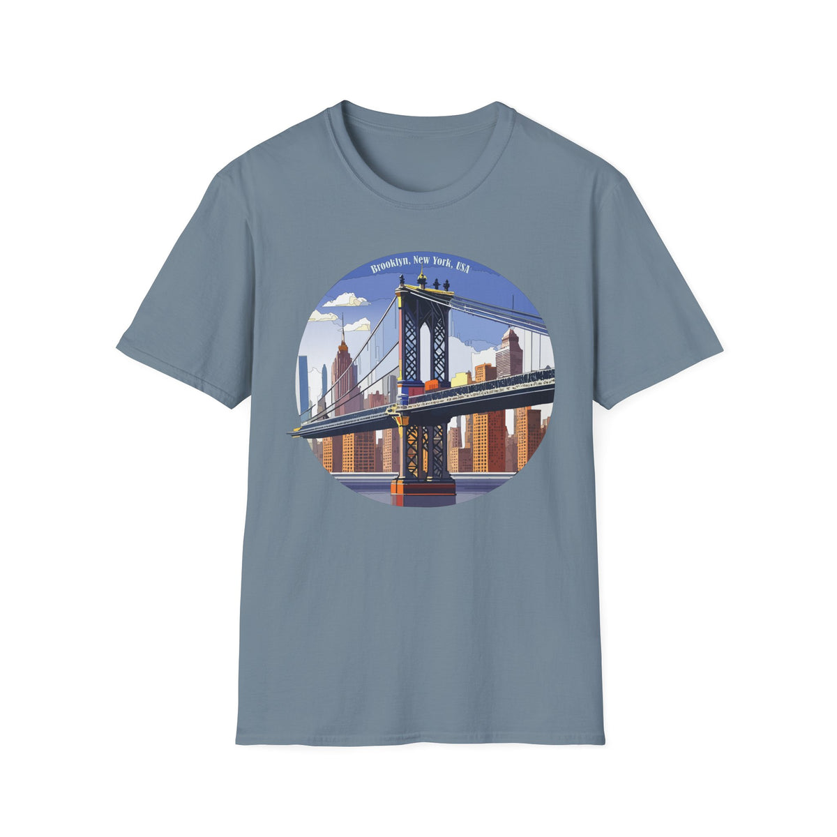 Brooklyn Bridge Illustration T-Shirt | New York City Skyline