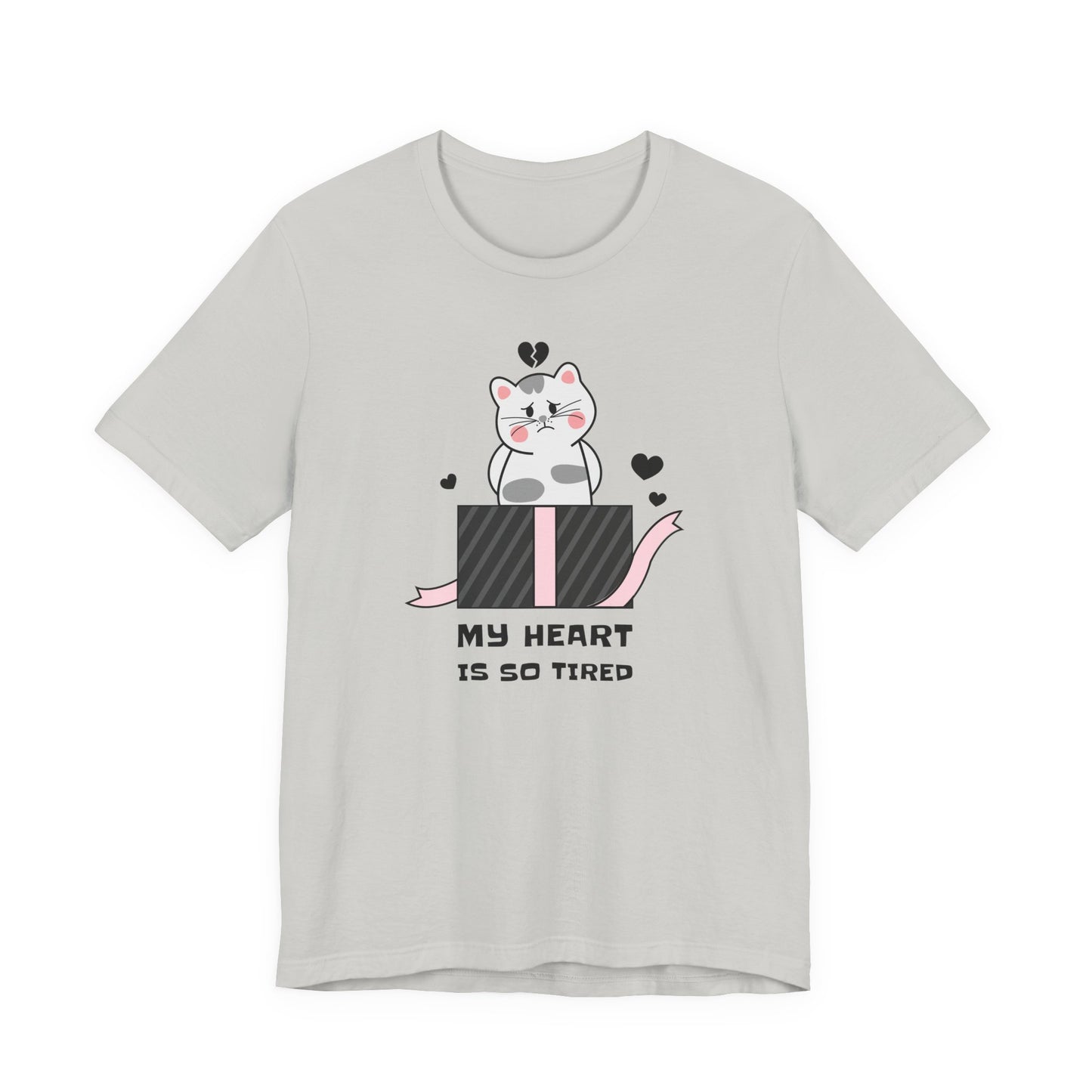 Cat Heart T-Shirt, Love T-Shirt, Tee Shirts with Animals, Valentine Day Shirt 16