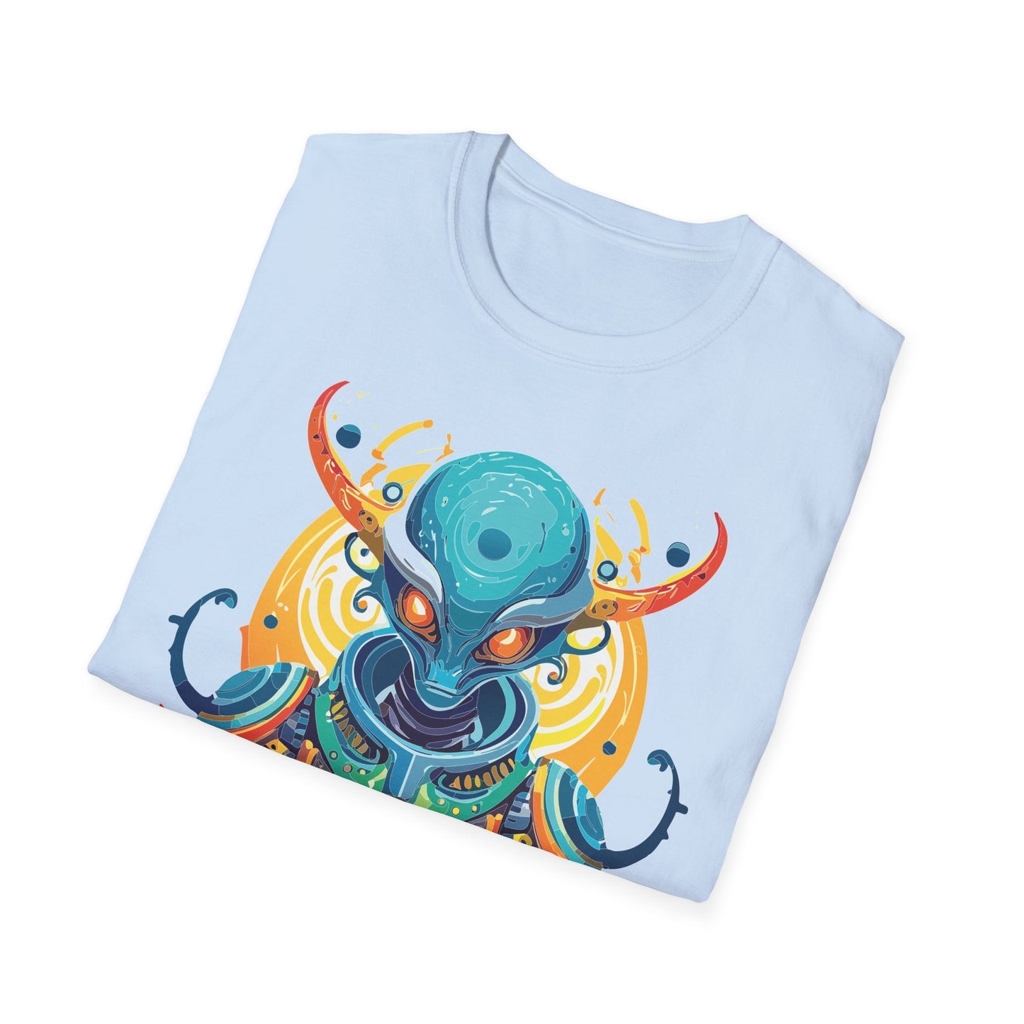 Alien T Shirt Cosmos Shirt Unisex Short Sleeve Tee With Alien Art Design Ring Spun Cotton