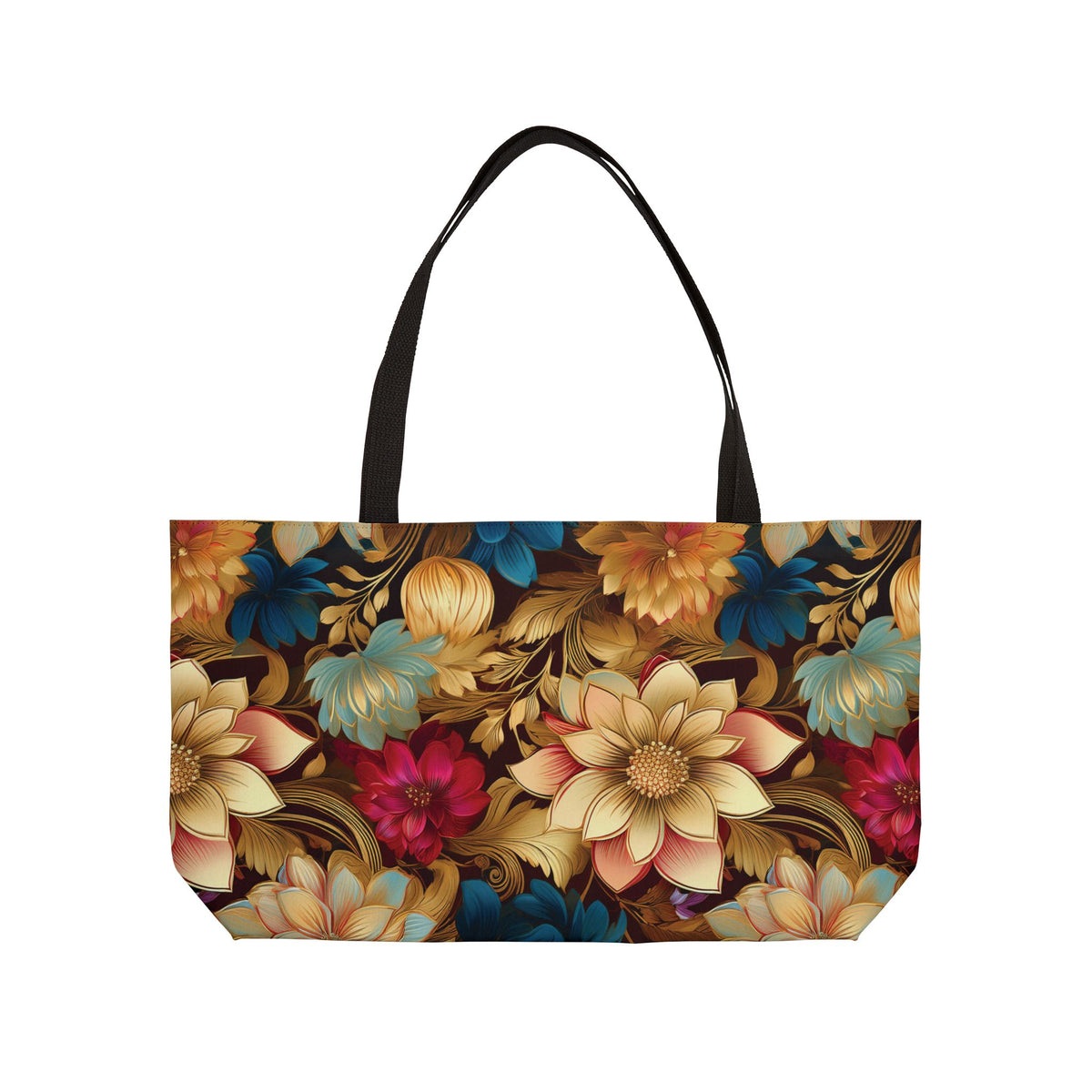 Floral Print Poly Canvas Weekender Bag 20