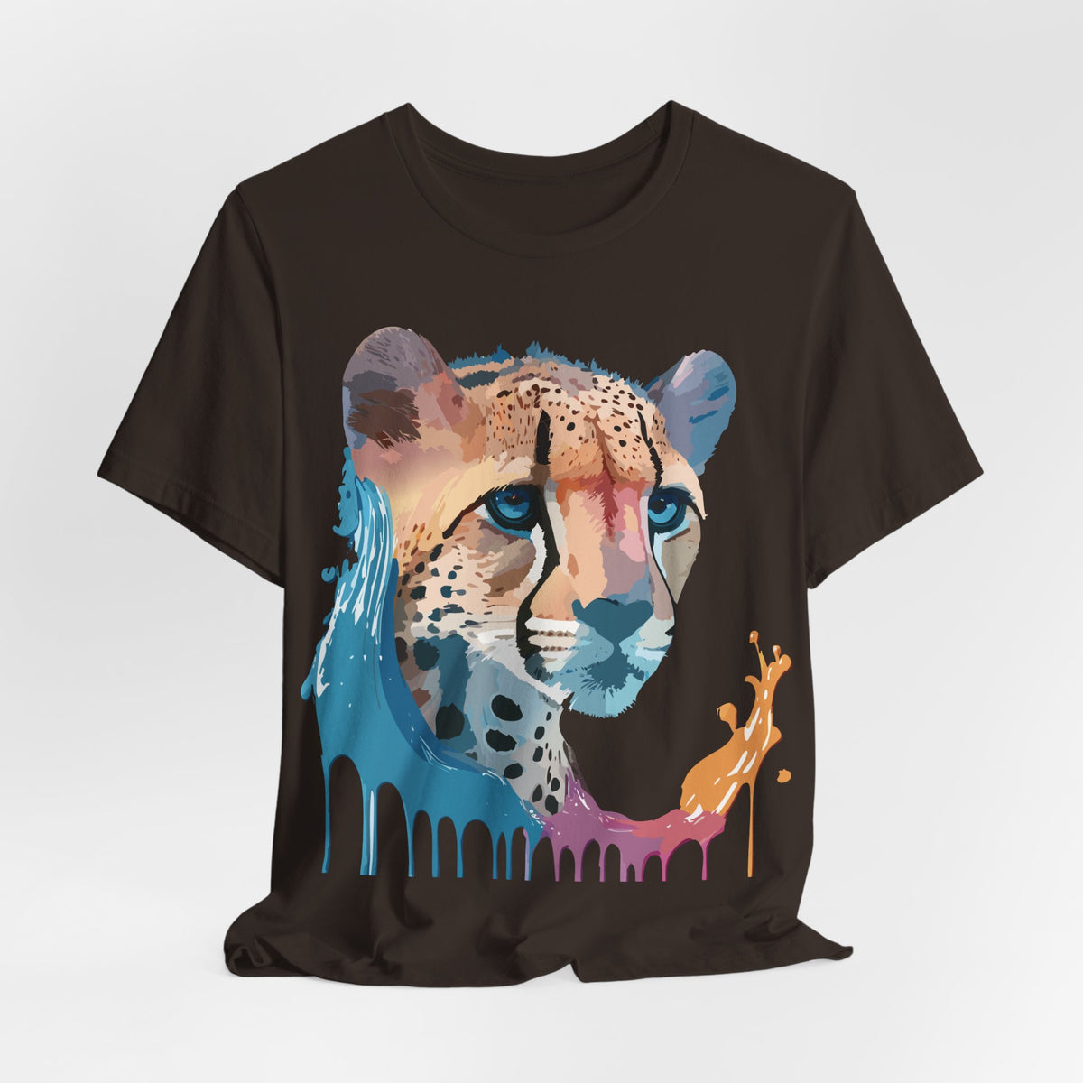 Cheetah Graphic Unisex Cotton Bella+Canvas Tee with Art Animal Design e301