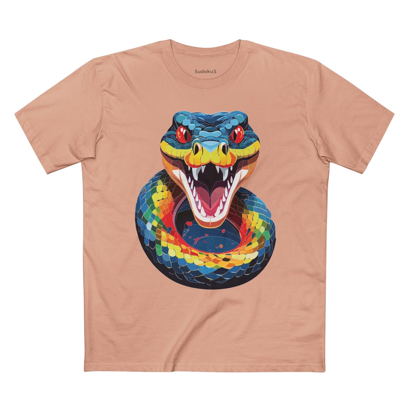 Snake Graphic Unisex 100 Cotton Staple Tee with Animal Design Artwork 1