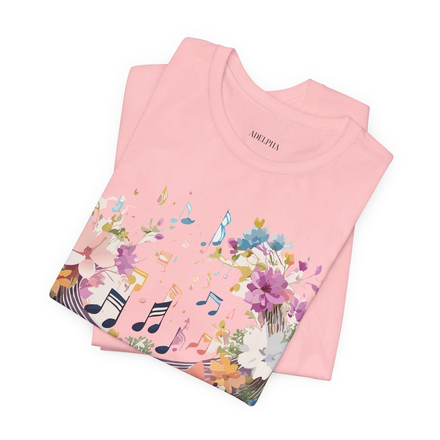 Music Graphic Unisex 100 Cotton Vintage Art with Musical Elements Tee 114