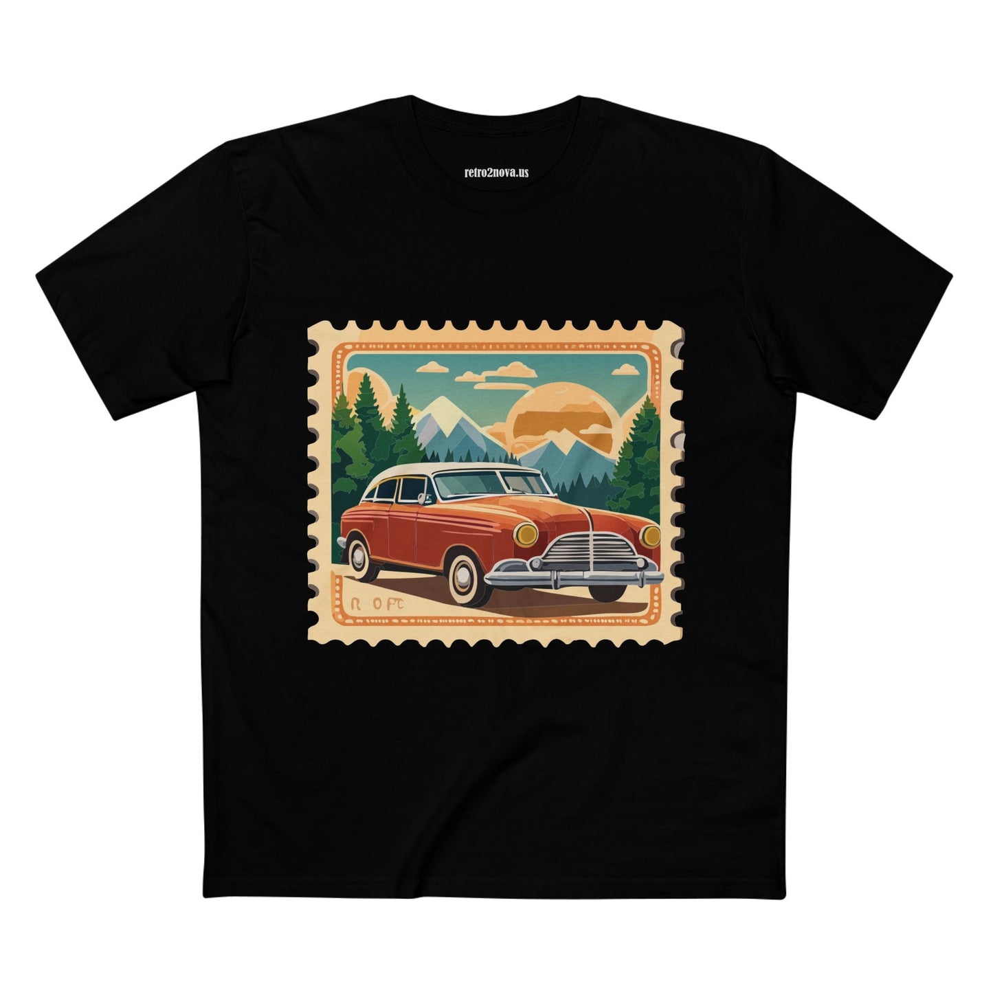 Postage Stamp Shirt Unisex Tee PS 28 Premium Cotton Original Art Design From Retro2Nova Collection