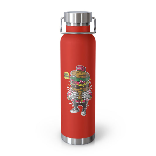 22oz Copper Insulated Water Bottle with Cartoon Design - CV93
