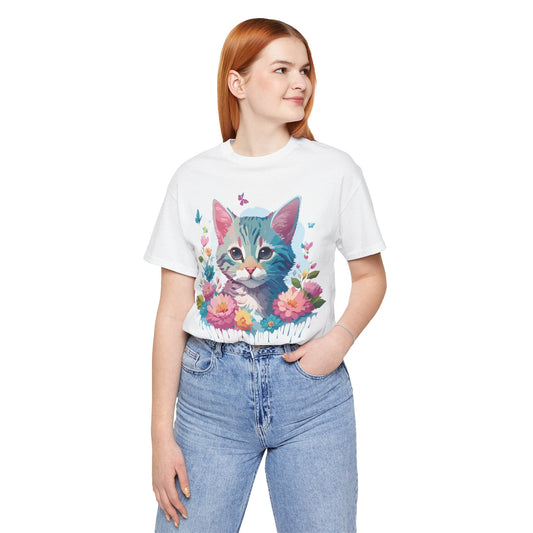 Cat Graphic Unisex 100 Cotton Vintage Design Tee 2
