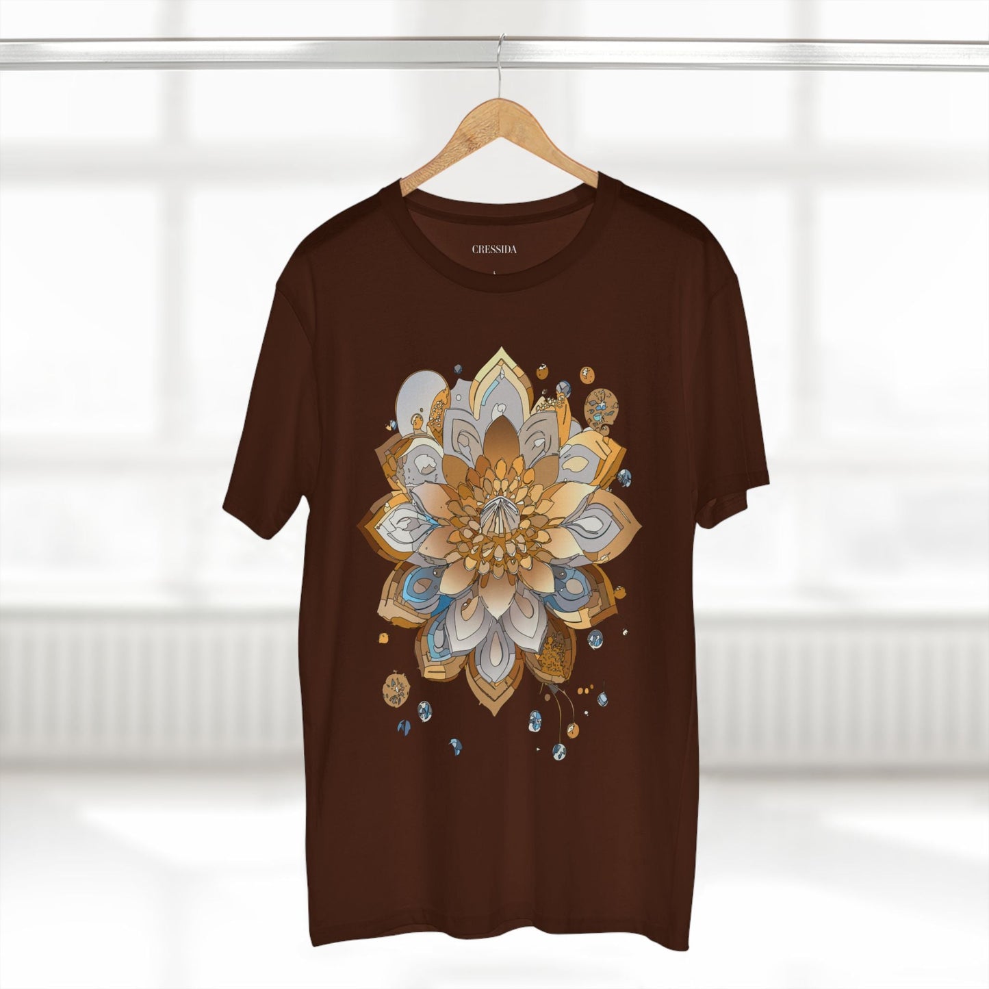 Floral Graphic T-Shirt Unisex 100 Cotton Art Design with Antique Flowers Tee 6
