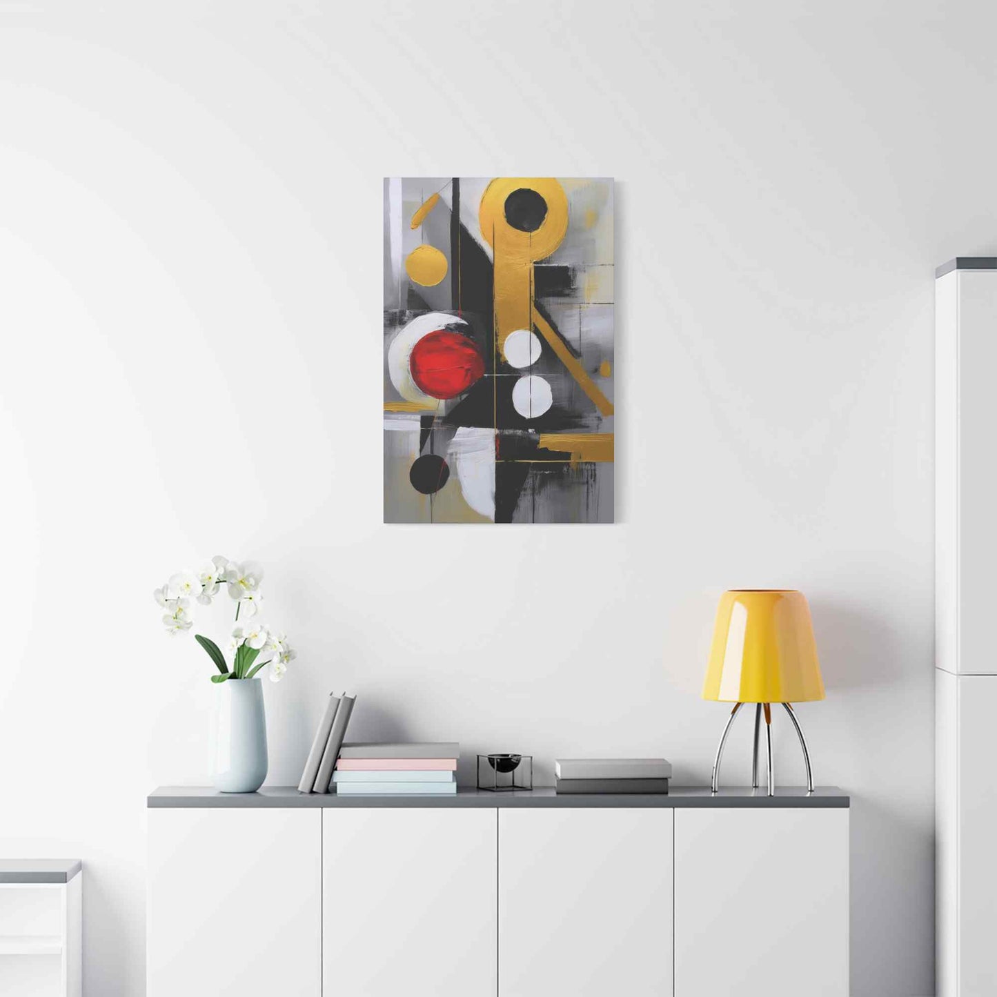 Red Abstract Painting Print Canvas 20x24,20x30,24x30, 24x32,24x36,30x40, 32x48,36x48,40x60 Pine-Wood Inner Frame ABS-24