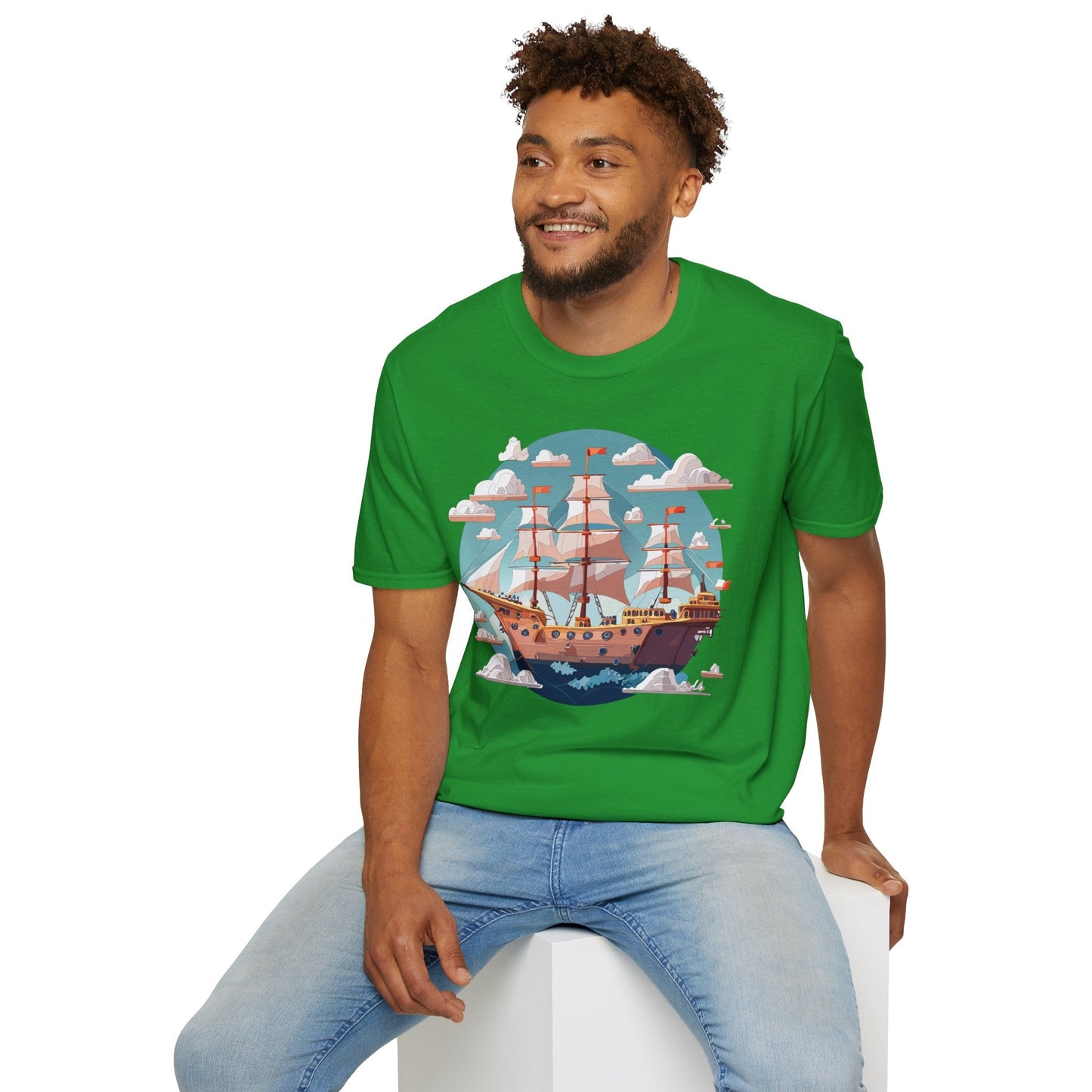 Unisex Ship Frigate Vessel T Shirt Softstyle 64000 Cotton Tee Ultimate Everyday Comfort