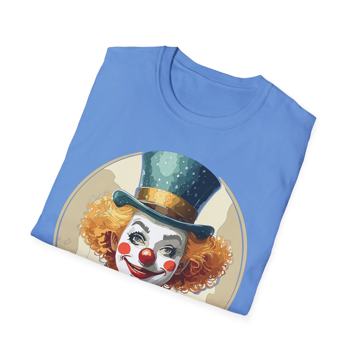 Clown Shirt Unisex T Shirt With Clown Circus Theme Funny Man Shirt Gildan Softstyle 64000