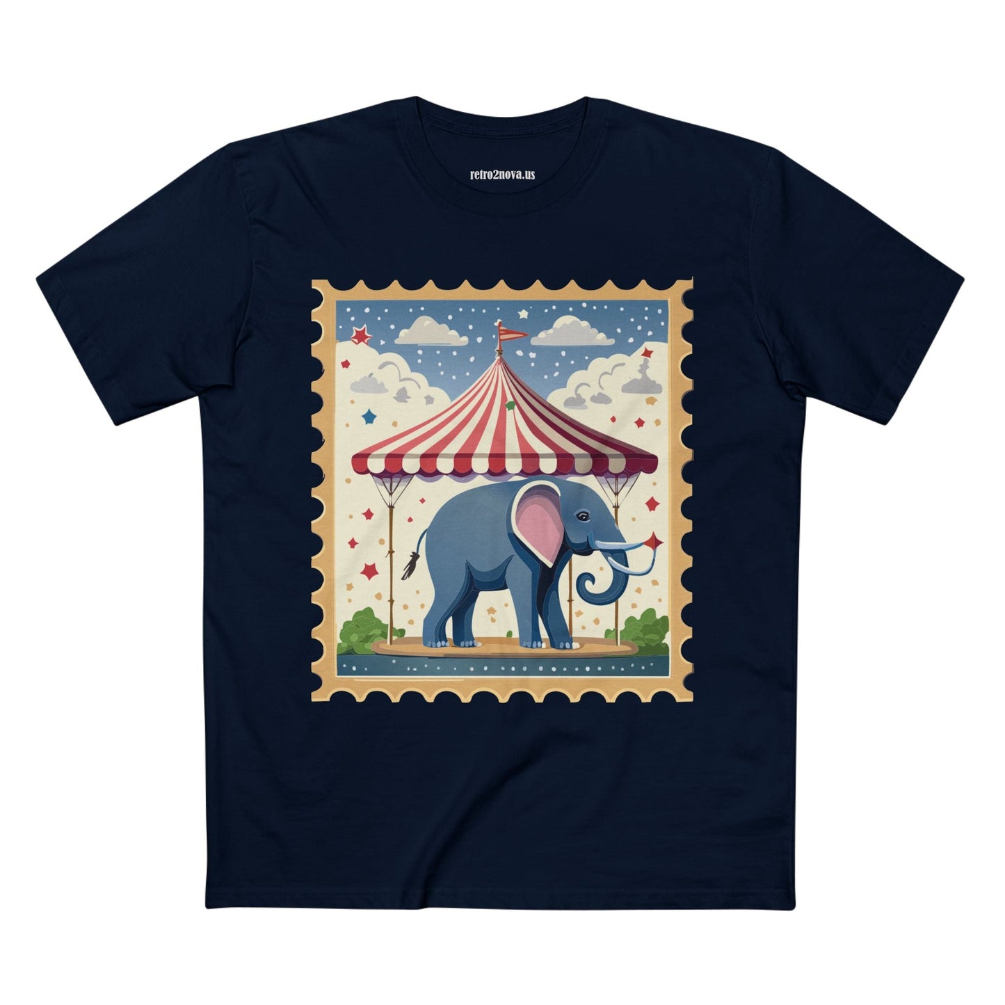 Stamp Shirt Postage Stamp Tee Unisex Premium Cotton Original Art Design Retro2Nova Collection