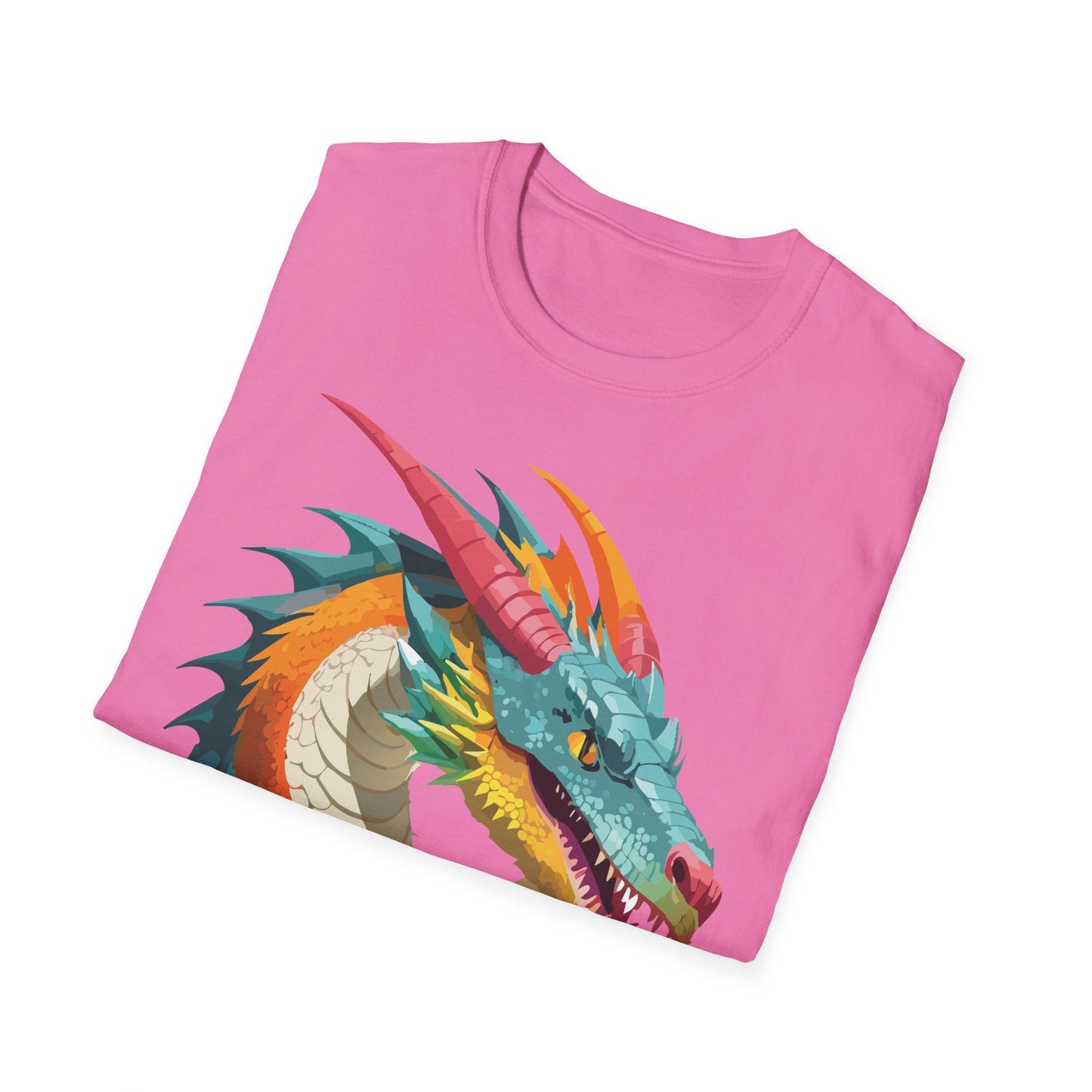 Dragon Graphic Unisex Cotton Softstyle Art Design Tee With Animals 1
