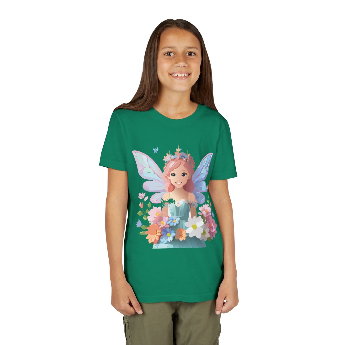 Enchanting Fairy Floral Youth Short Sleeve Tee - Perfect for Spring Celebrations (9-14)