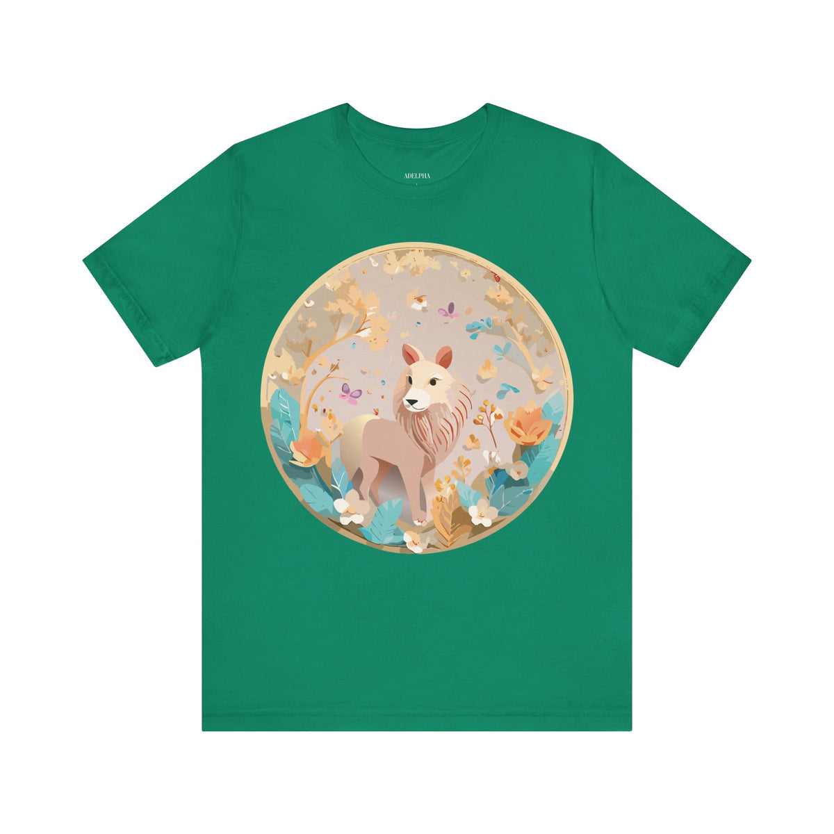 Medallion Graphic Unisex Cotton Bella+Canvas Tee with Floral Art Design m69