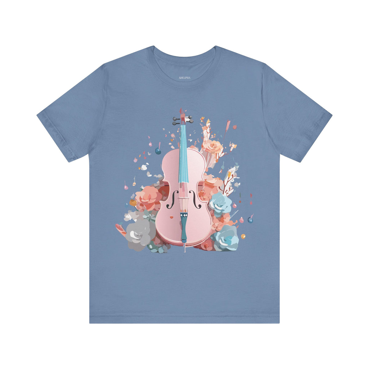 Music Graphic Unisex Cotton Bella+Canvas Tee with Art Design n171