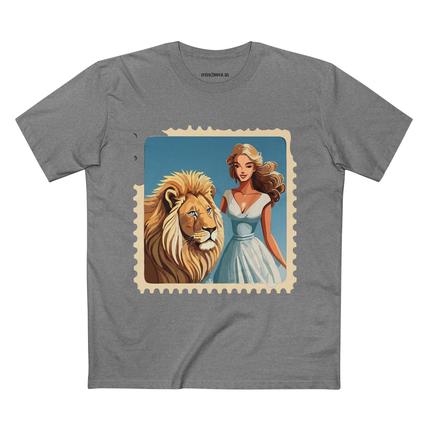 Postage Stamp Shirt Unisex Premium Cotton Tee With Original Art Design Retro2Nova PS54
