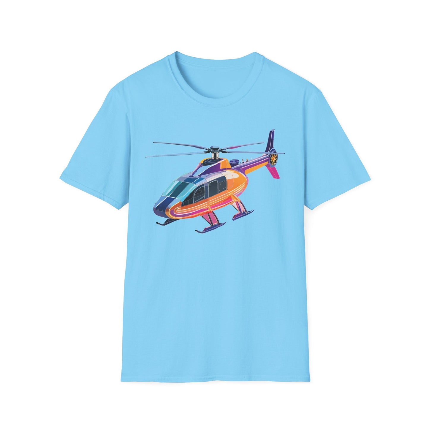 Chopper Helicopter Shirt Unisex Tee Gildan Softstyle 64000 Lightweight 100 Percent Cotton