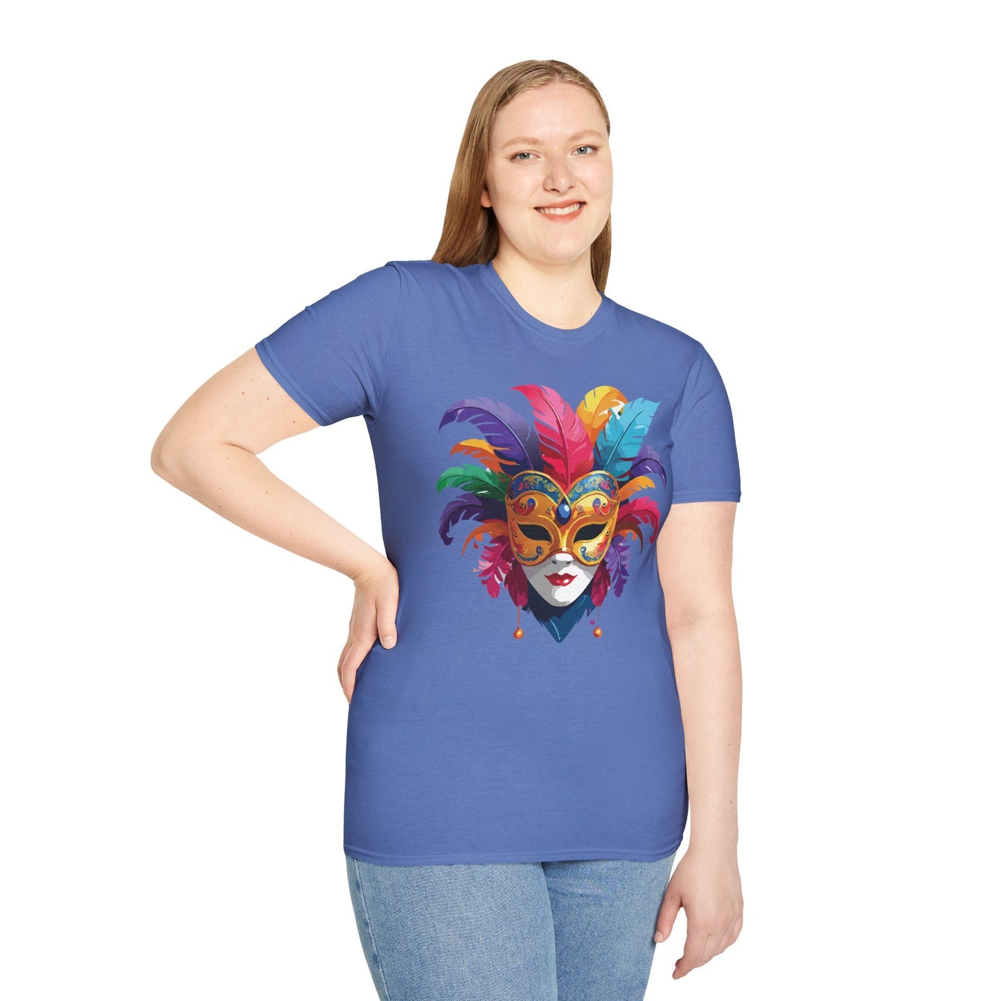 Mask Graphic Unisex Cotton Masquerade Design Artwork Tee 9