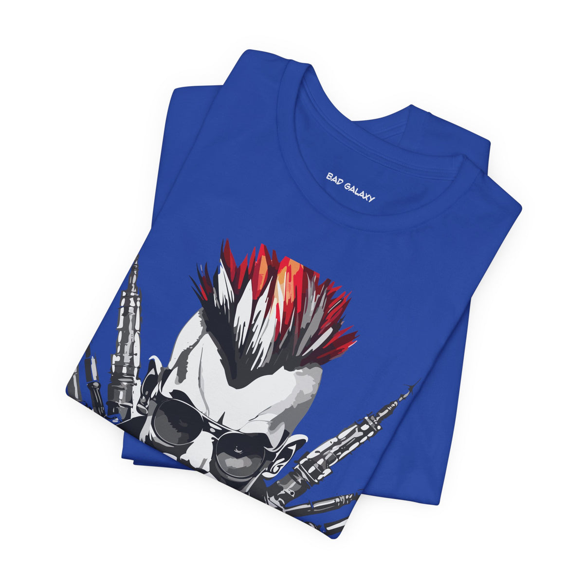 Punk Rock Graphic Unisex Cotton Bella+Canvas Tee with Art Design b27