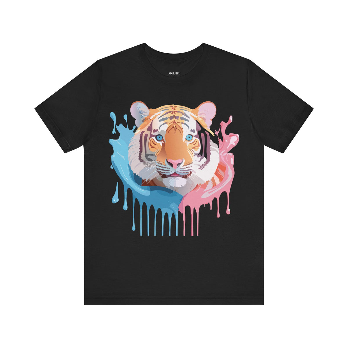 Tiger Graphic Unisex Cotton Bella+Canvas Tee with Art Animal Design e60